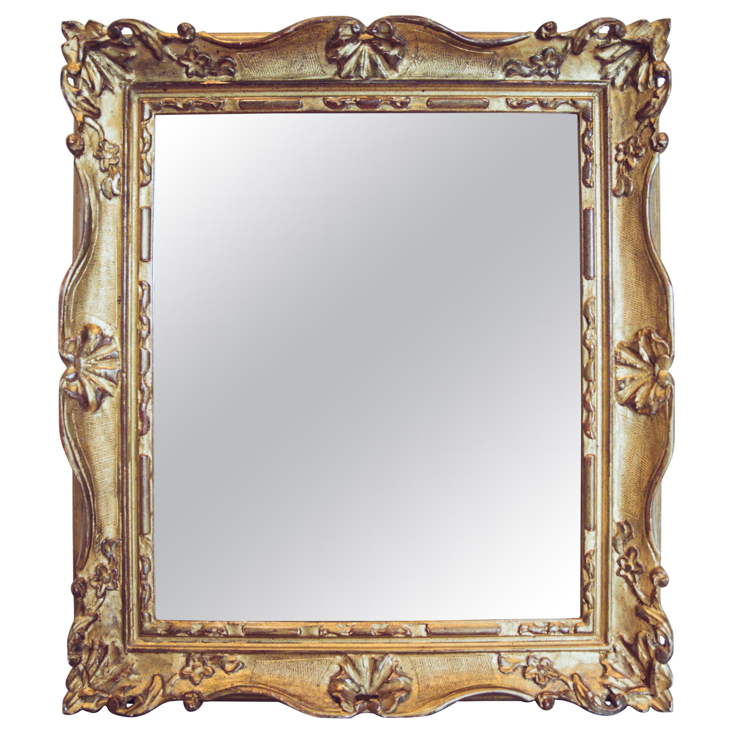 19th Century French Gilded Louis XV Mirror For Sale