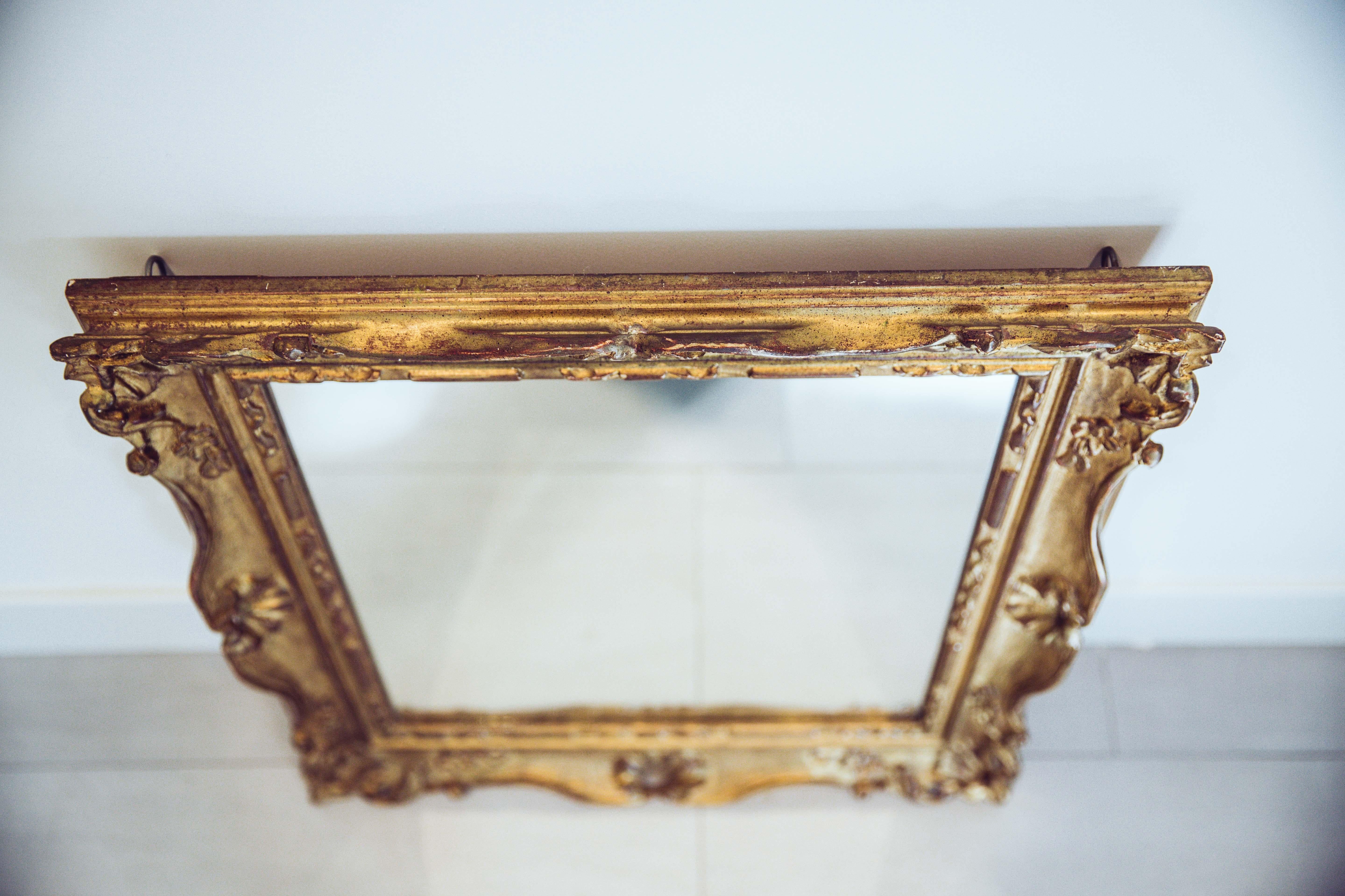 19th Century French Gilded Louis XV Mirror For Sale 5