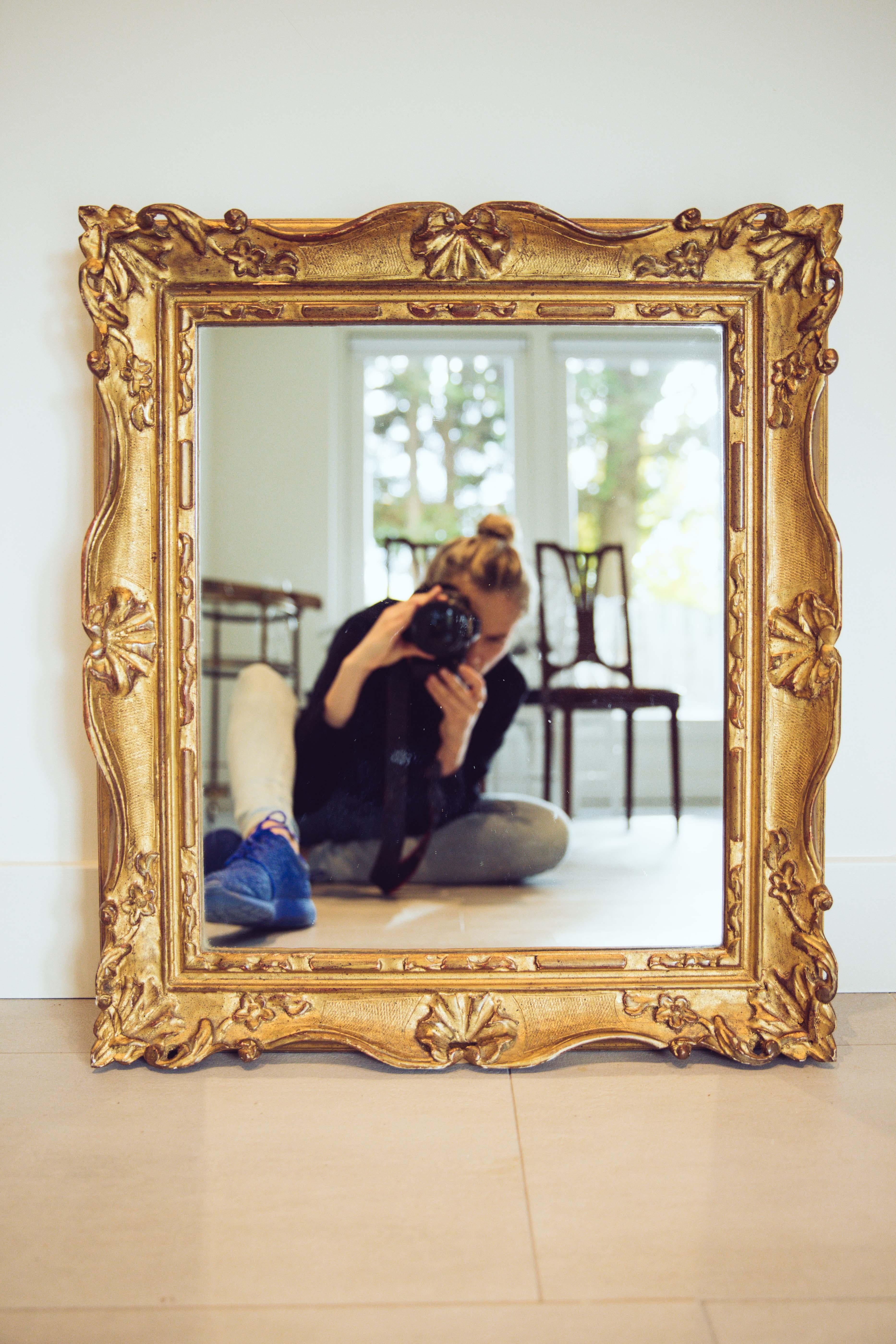 19th Century French Gilded Louis XV Mirror In Good Condition For Sale In Amsterdam, NL
