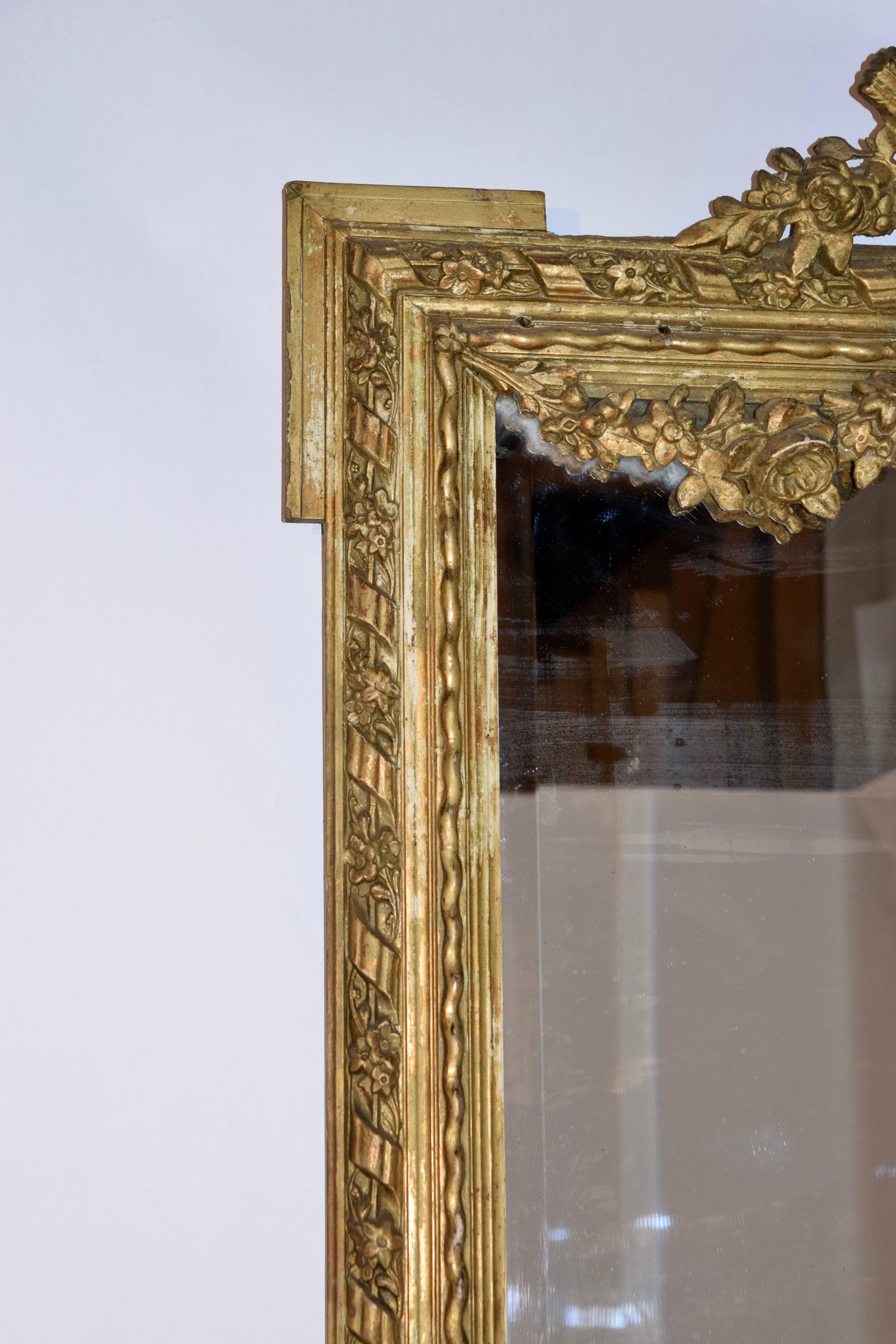 Louis XV 19th Century French Gilded Mirror