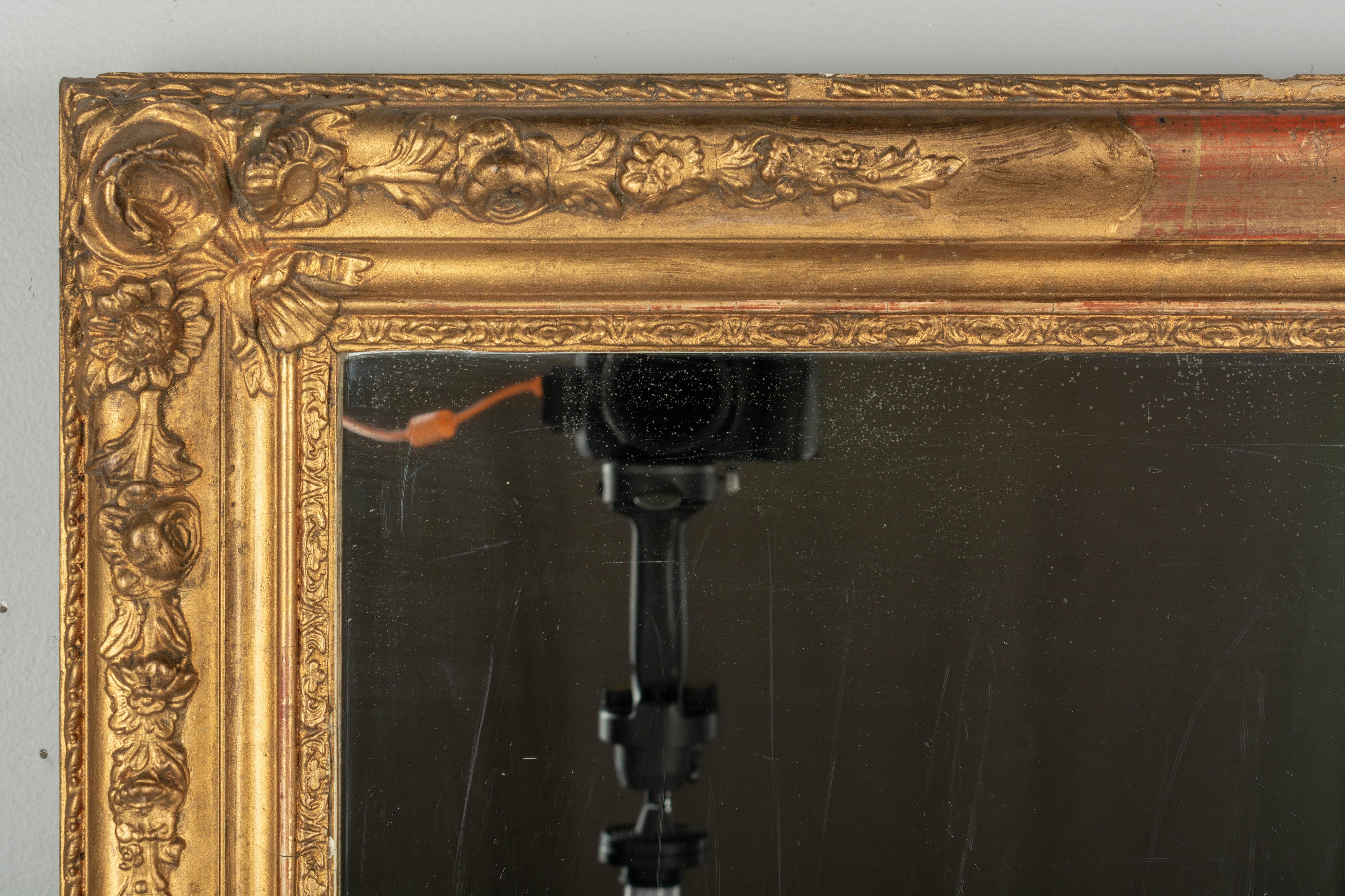 19th Century French Gilded Mirror In Good Condition In Winter Park, FL