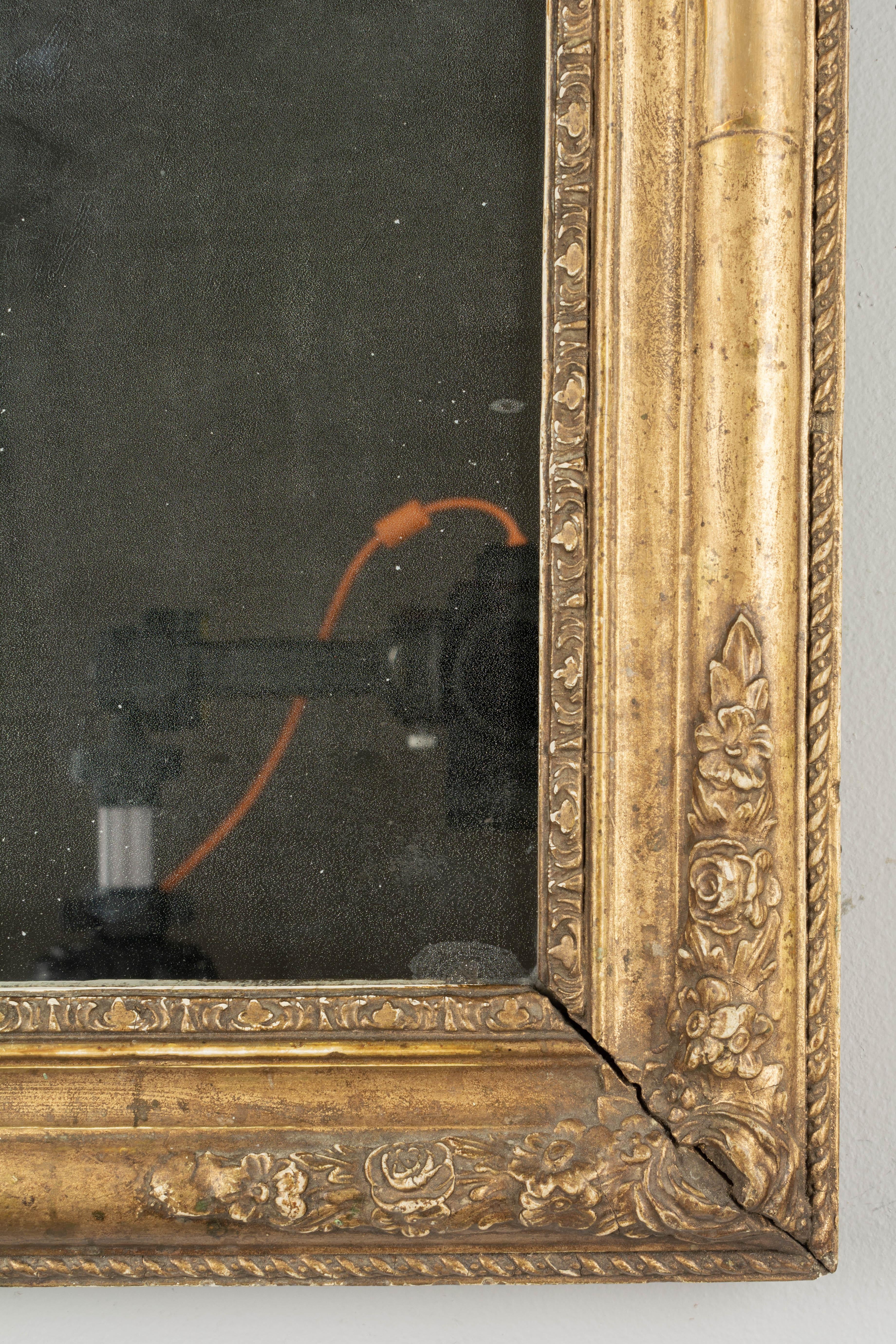 Giltwood 19th Century French Gilded Mirror