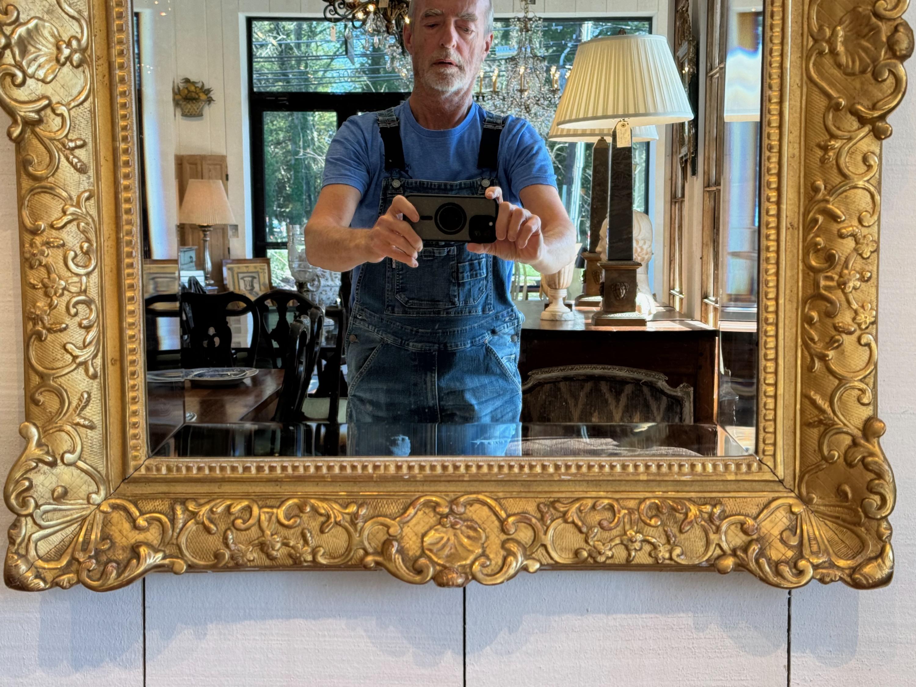 19th Century French Gilded Mirror For Sale 2