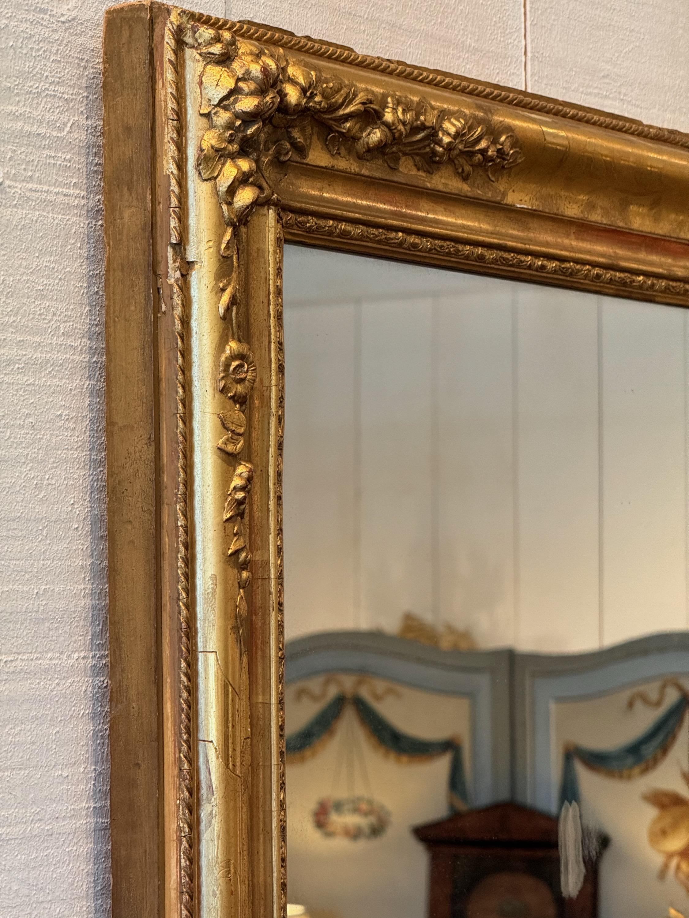 19th Century French Gilded Mirror For Sale 5