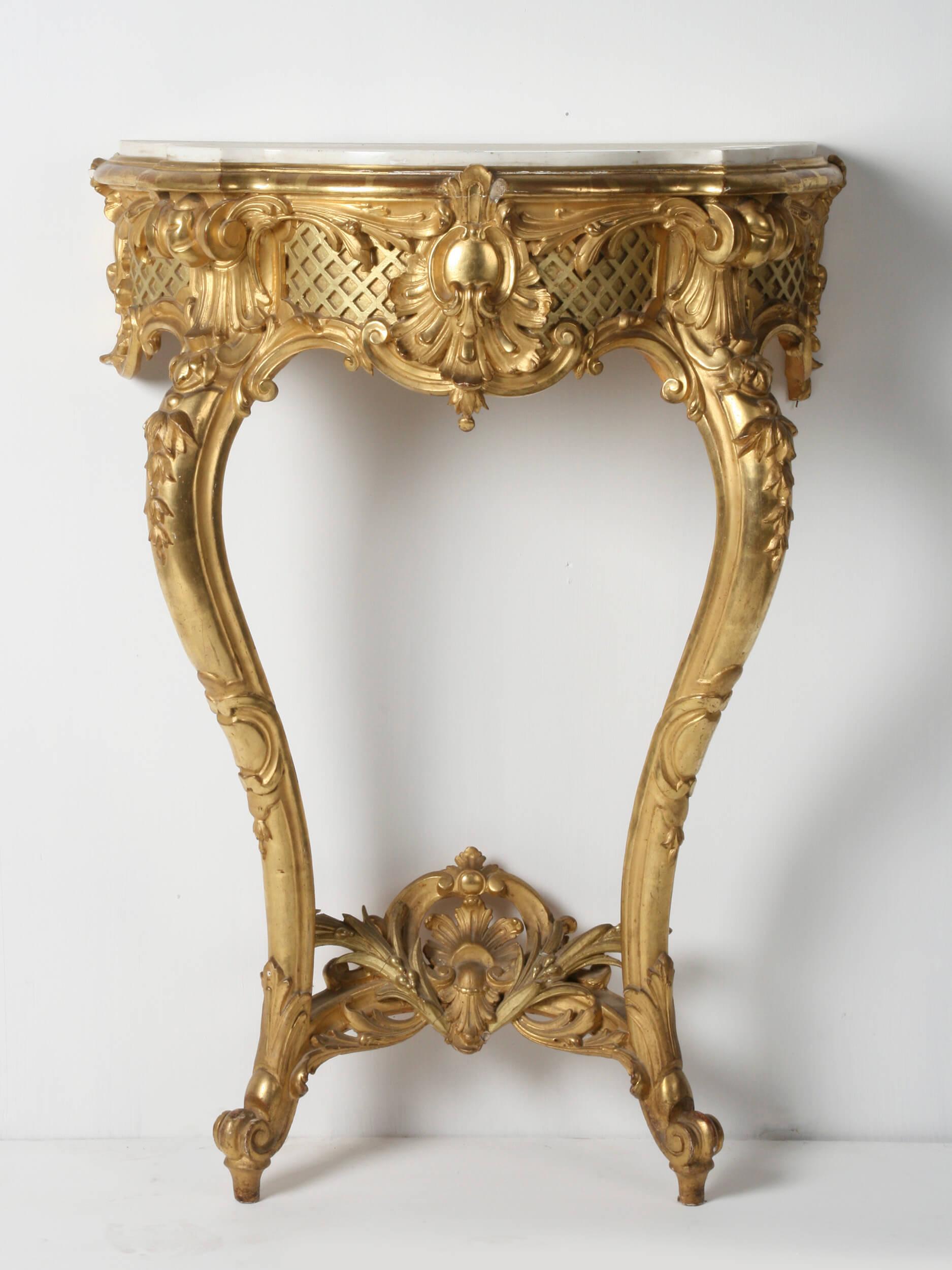 gilded console table