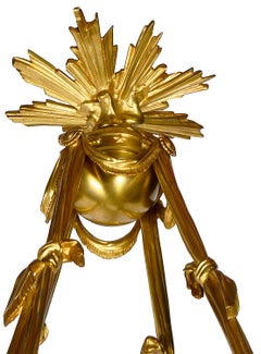 19th Century French gilded ormolu classical chandelier