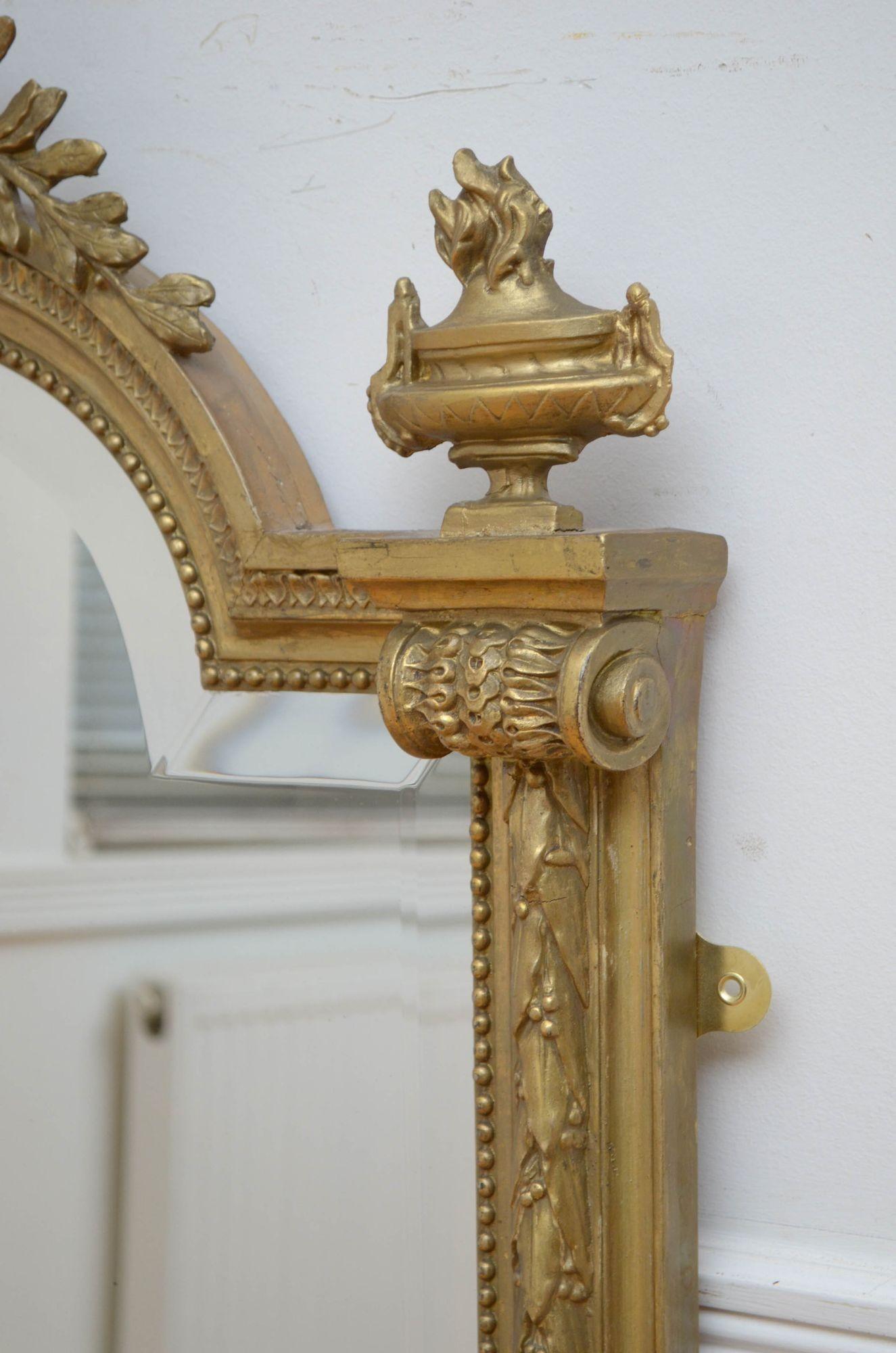 19th Century French Gilded Pier Mirror 6