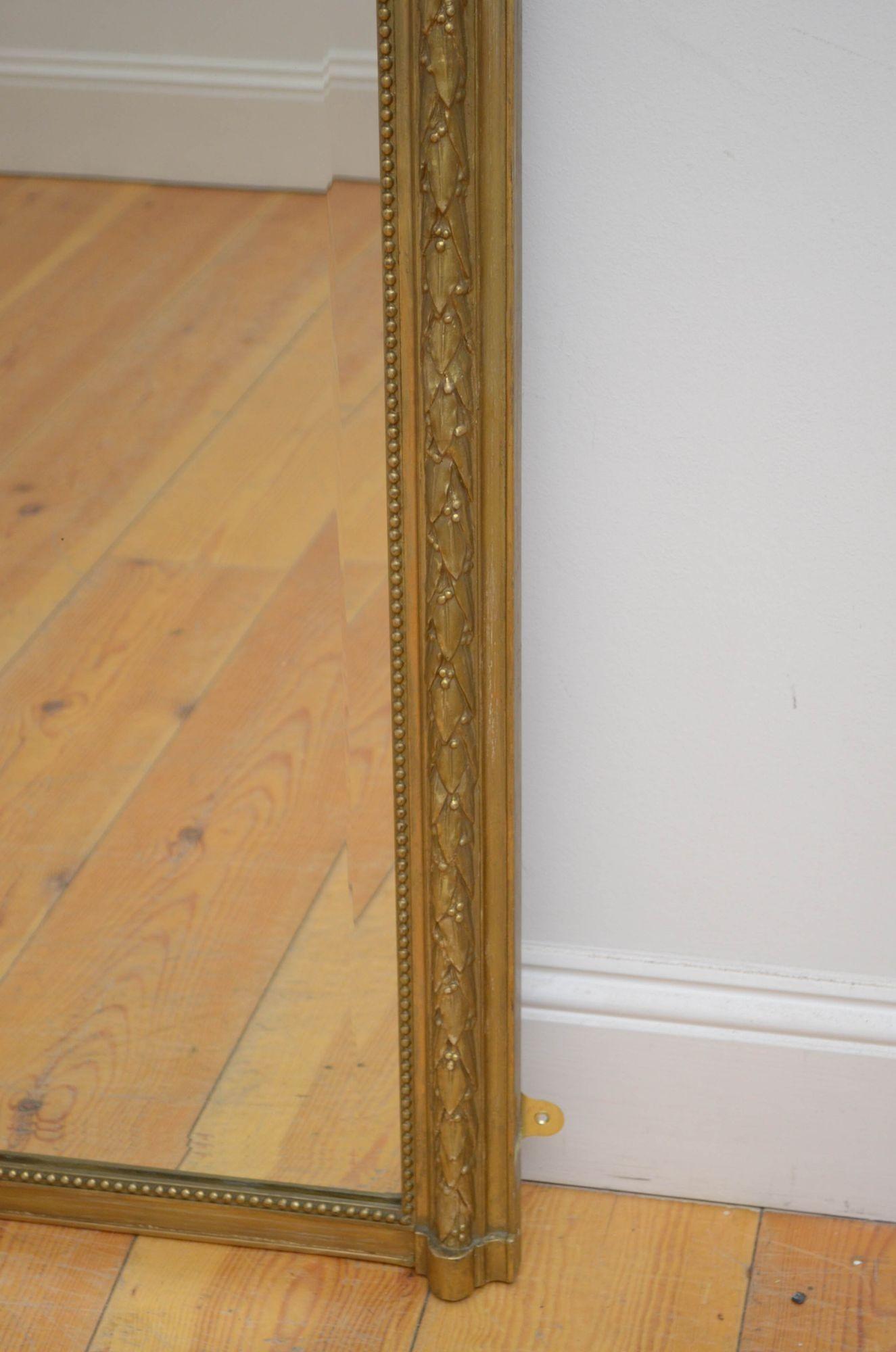 19th Century French Gilded Pier Mirror 7