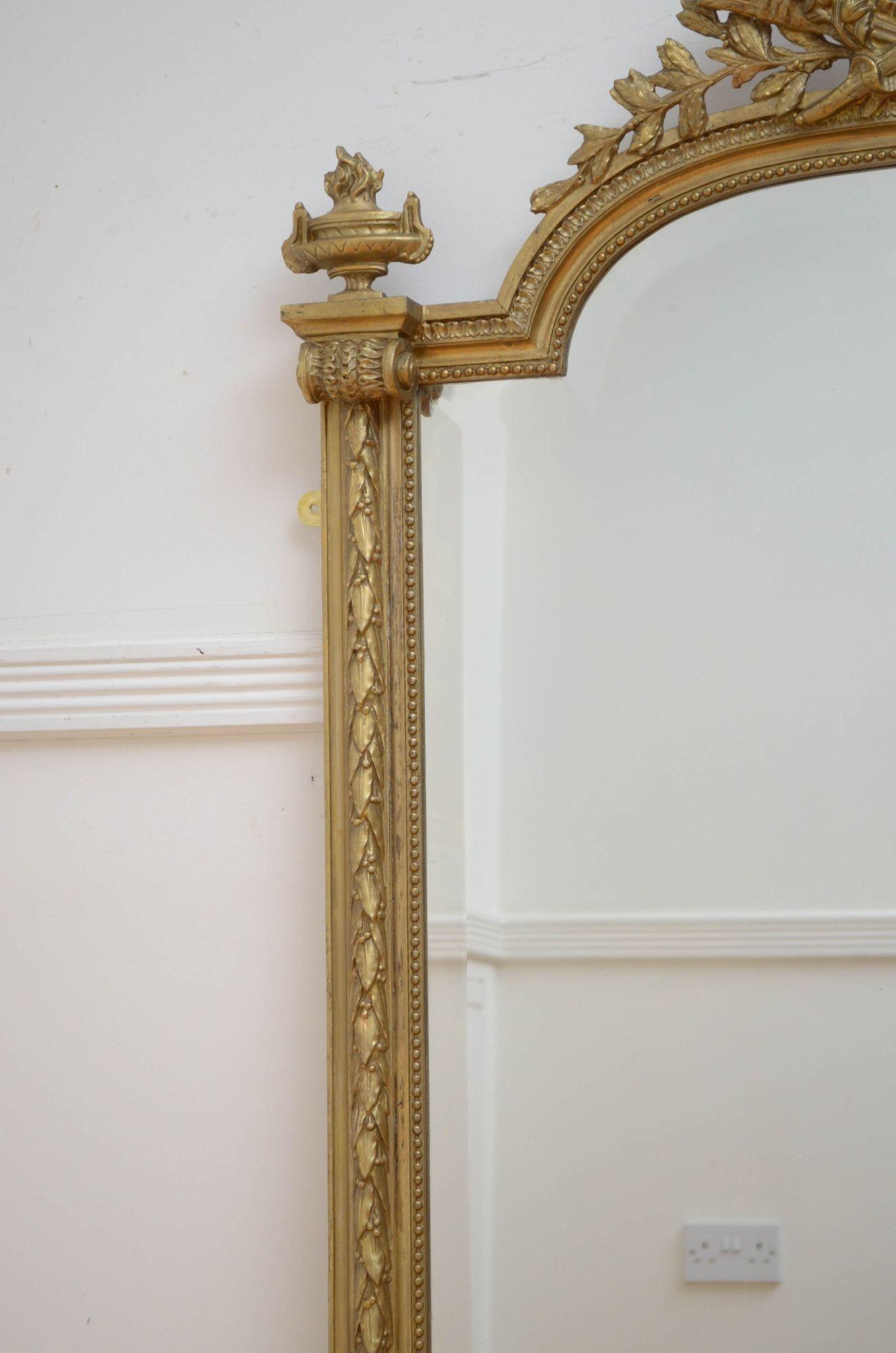19th Century French Gilded Pier Mirror 1