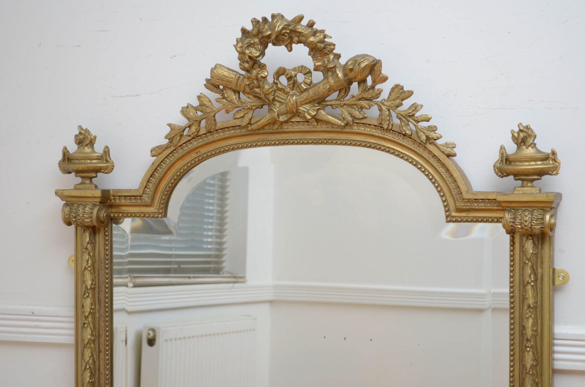 19th Century French Gilded Pier Mirror 3