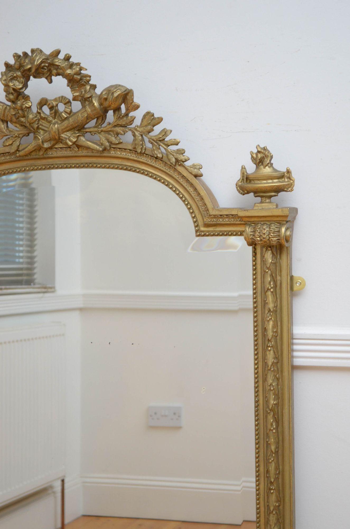 19th Century French Gilded Pier Mirror 4