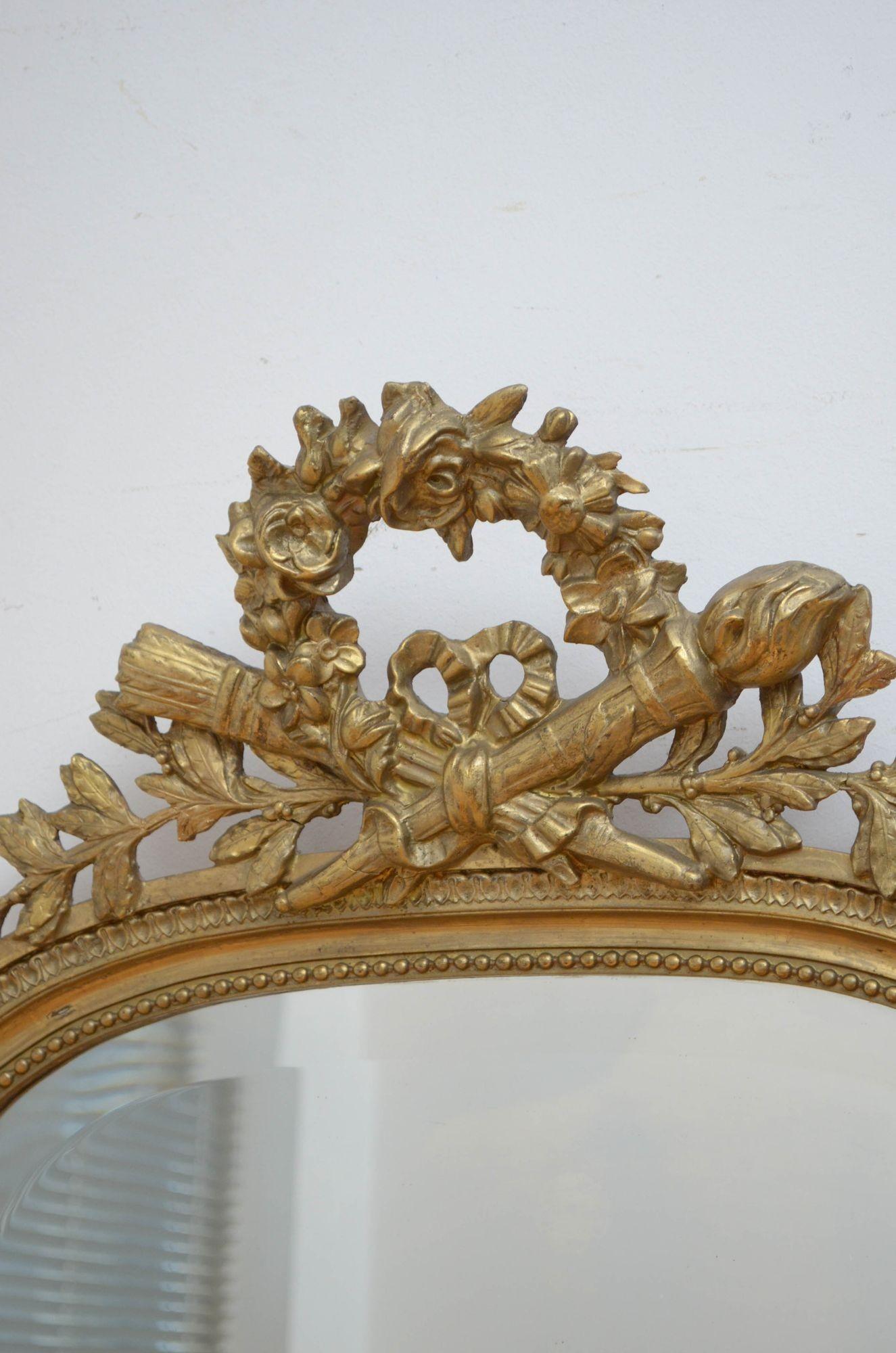 19th Century French Gilded Pier Mirror 5