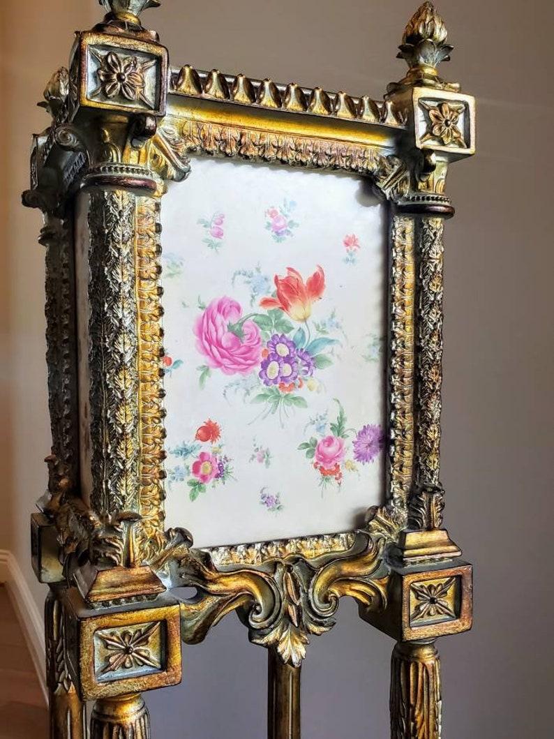 19th Century French Gilded Porcelain Jewelry Cabinet, Manner of Martin Carlin For Sale 3