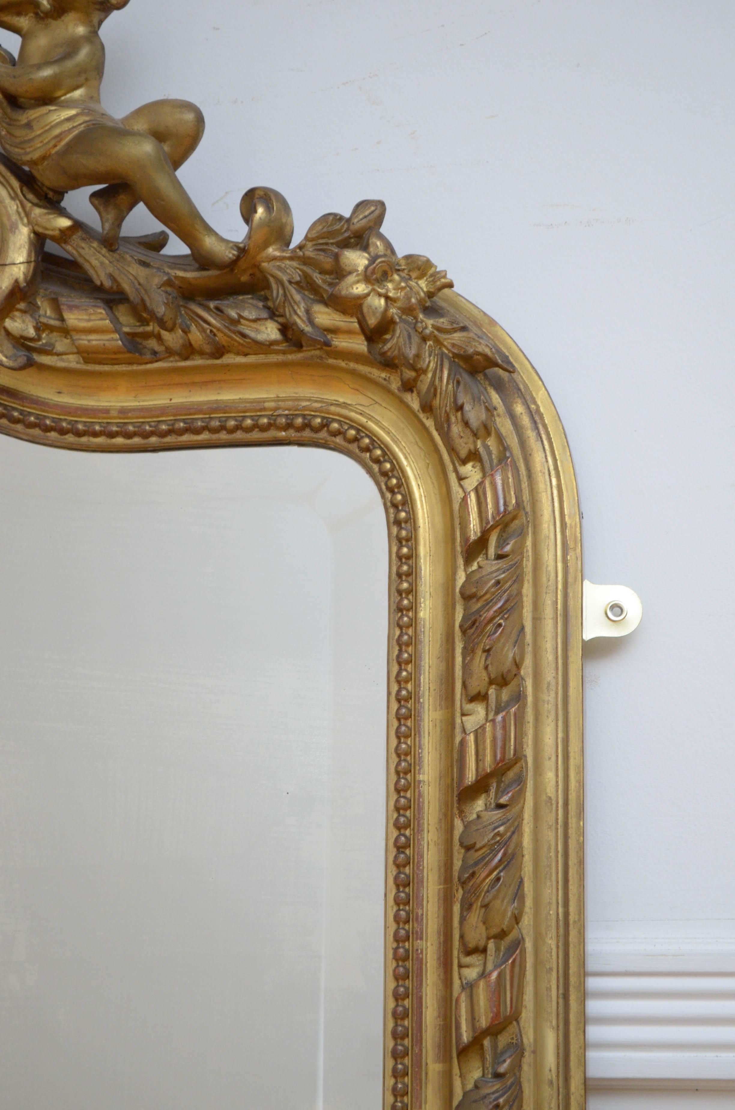 19th Century French Gilded Wall Mirror 6