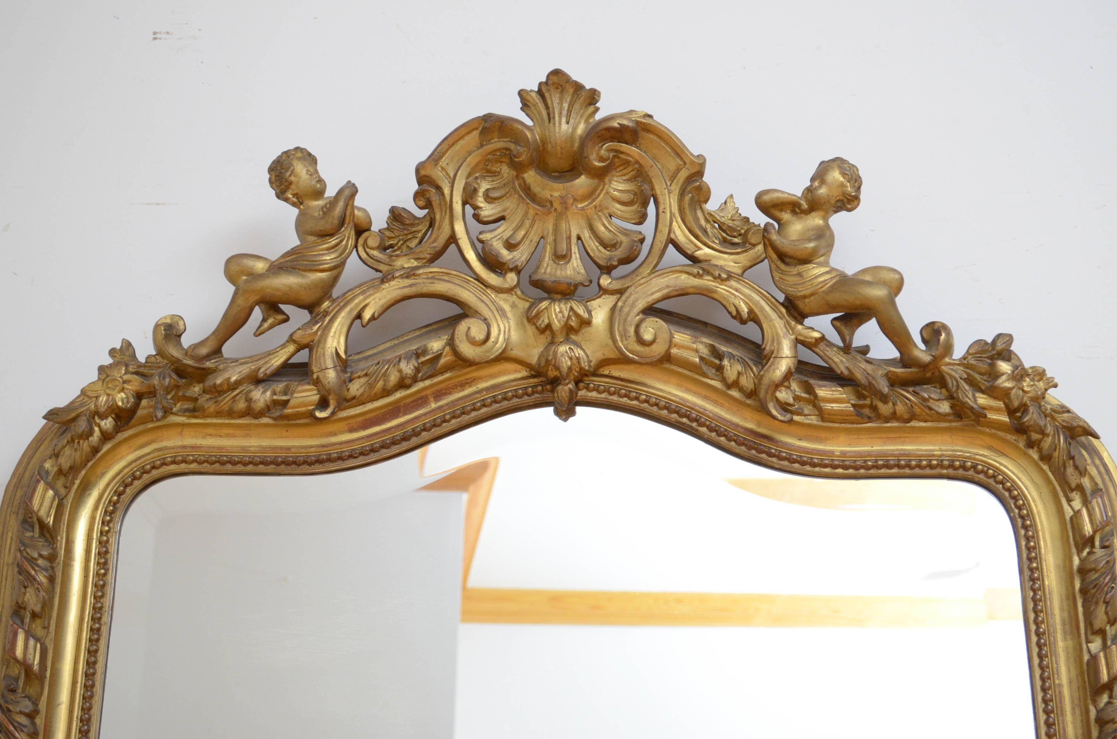 19th Century French Gilded Wall Mirror 7