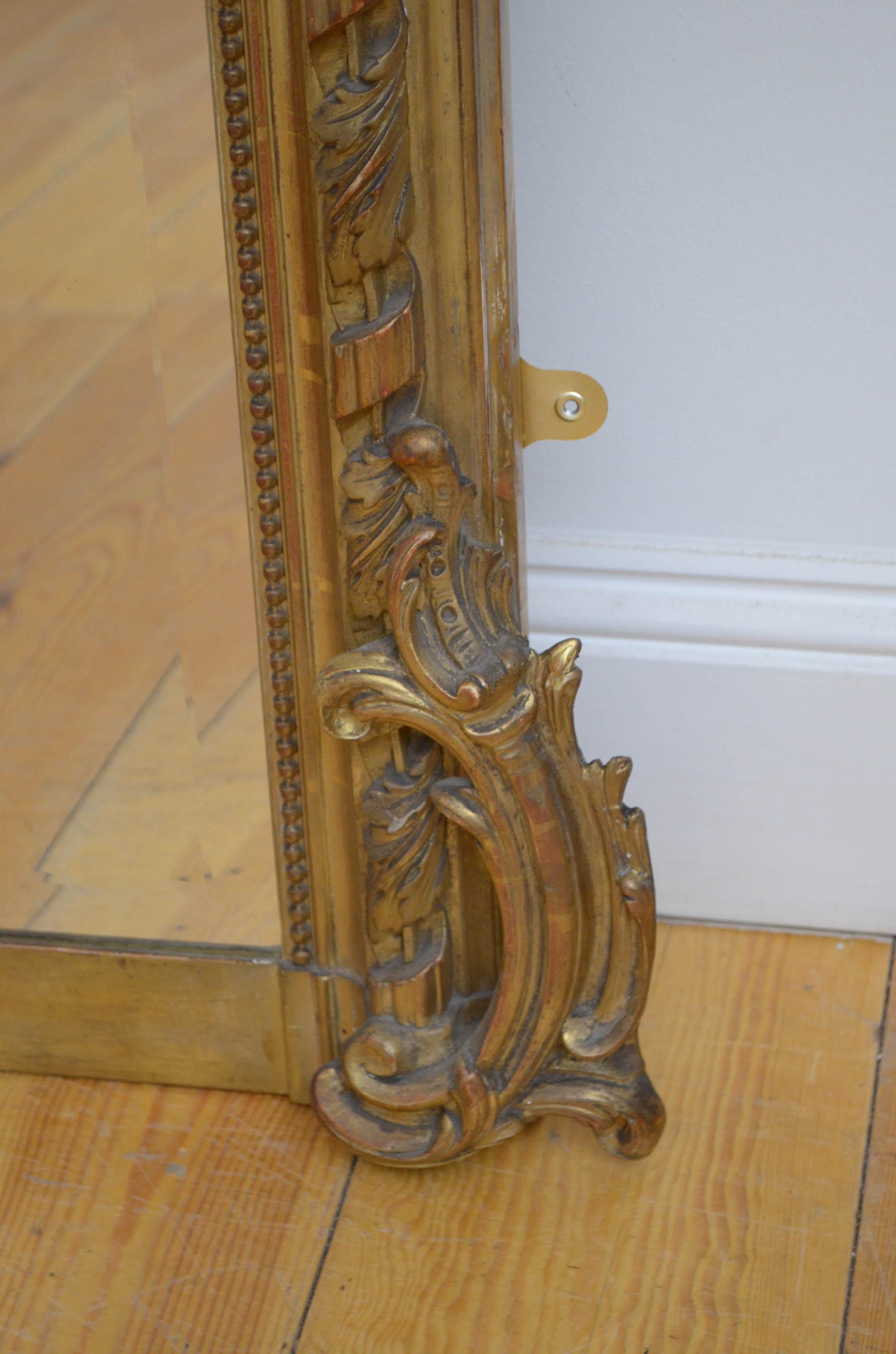 19th Century French Gilded Wall Mirror 8