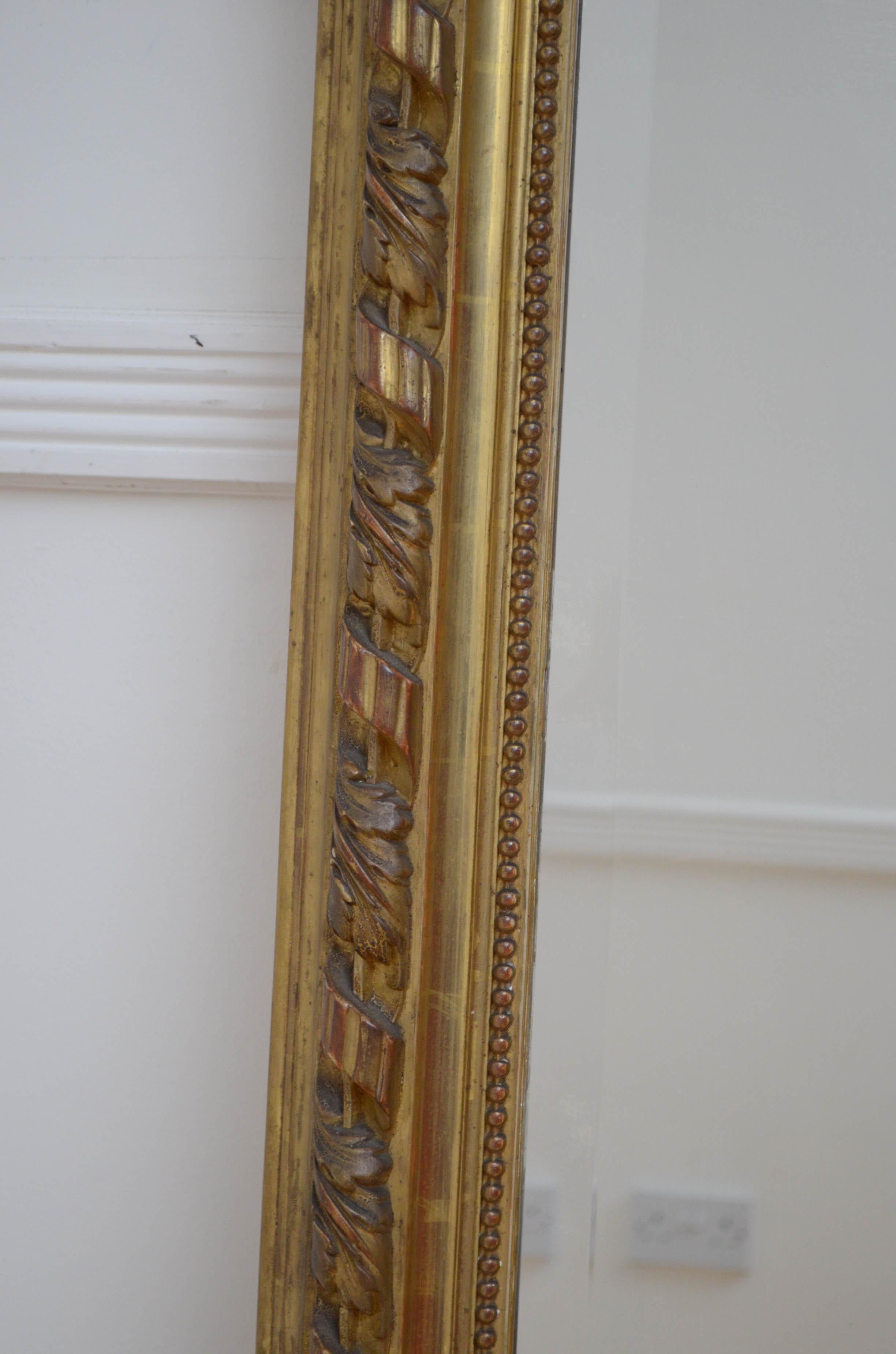 19th Century French Gilded Wall Mirror 1