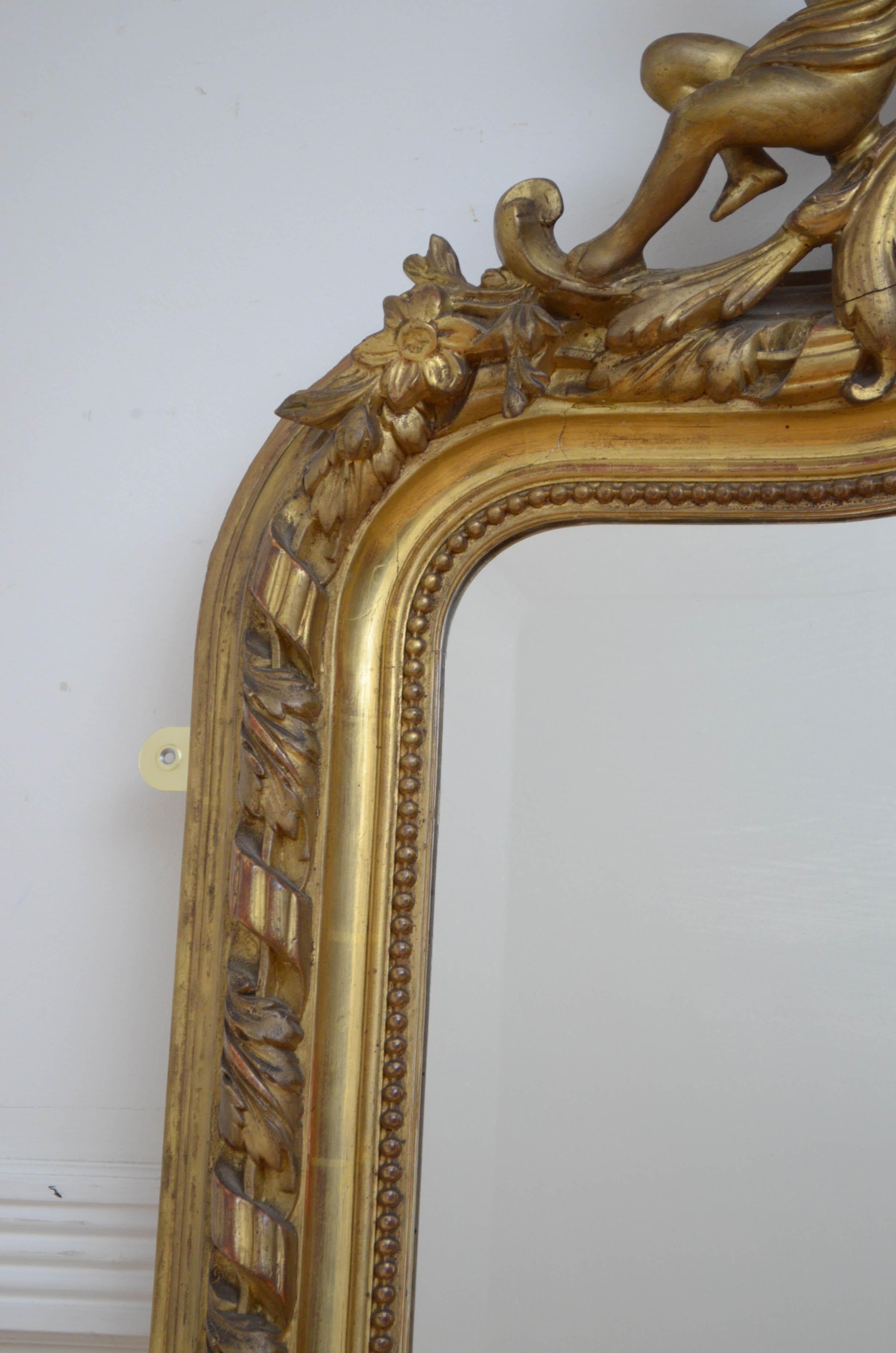 19th Century French Gilded Wall Mirror 2