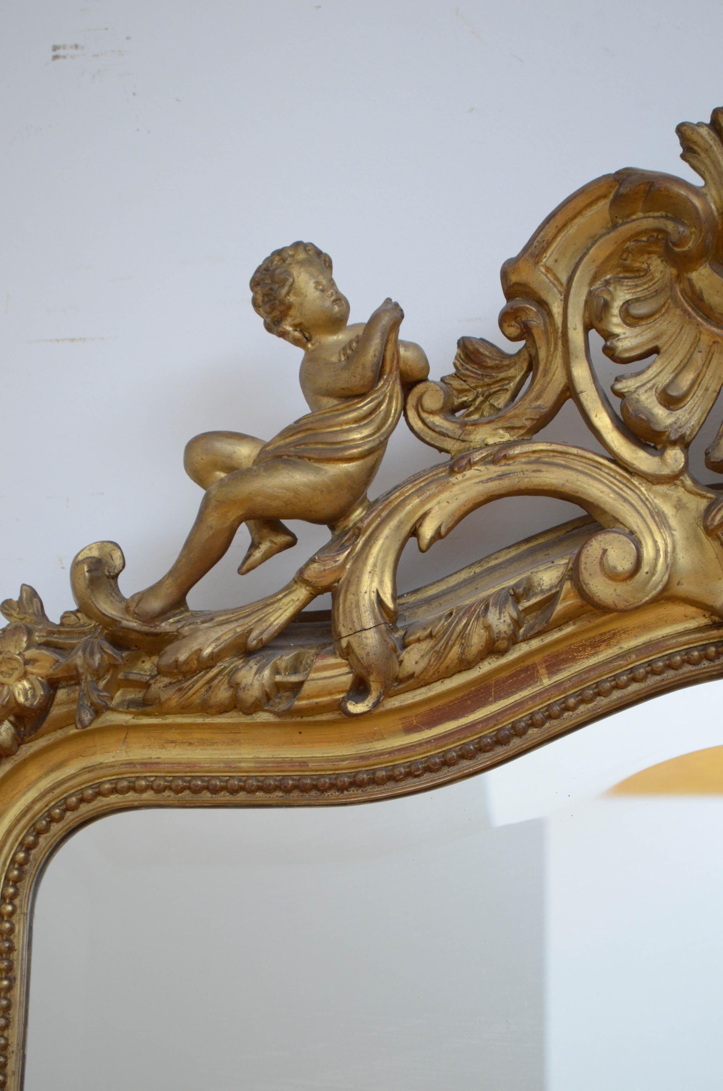 19th Century French Gilded Wall Mirror 3