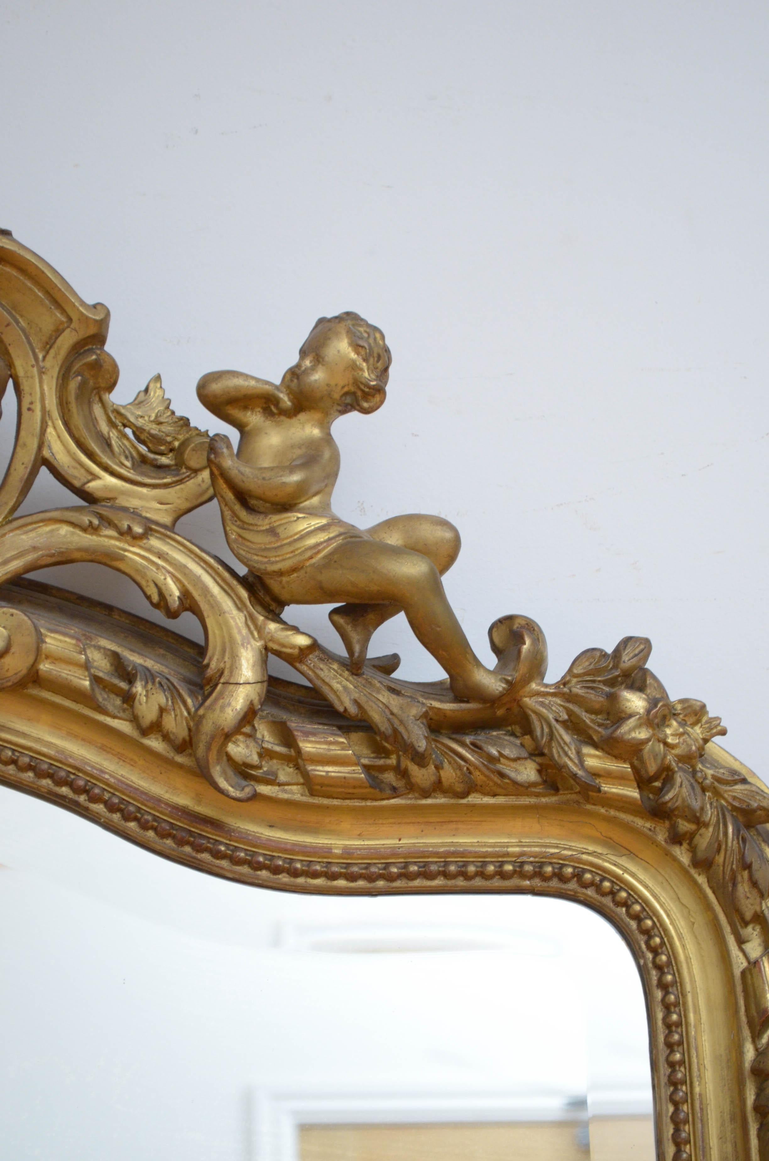 19th Century French Gilded Wall Mirror 5