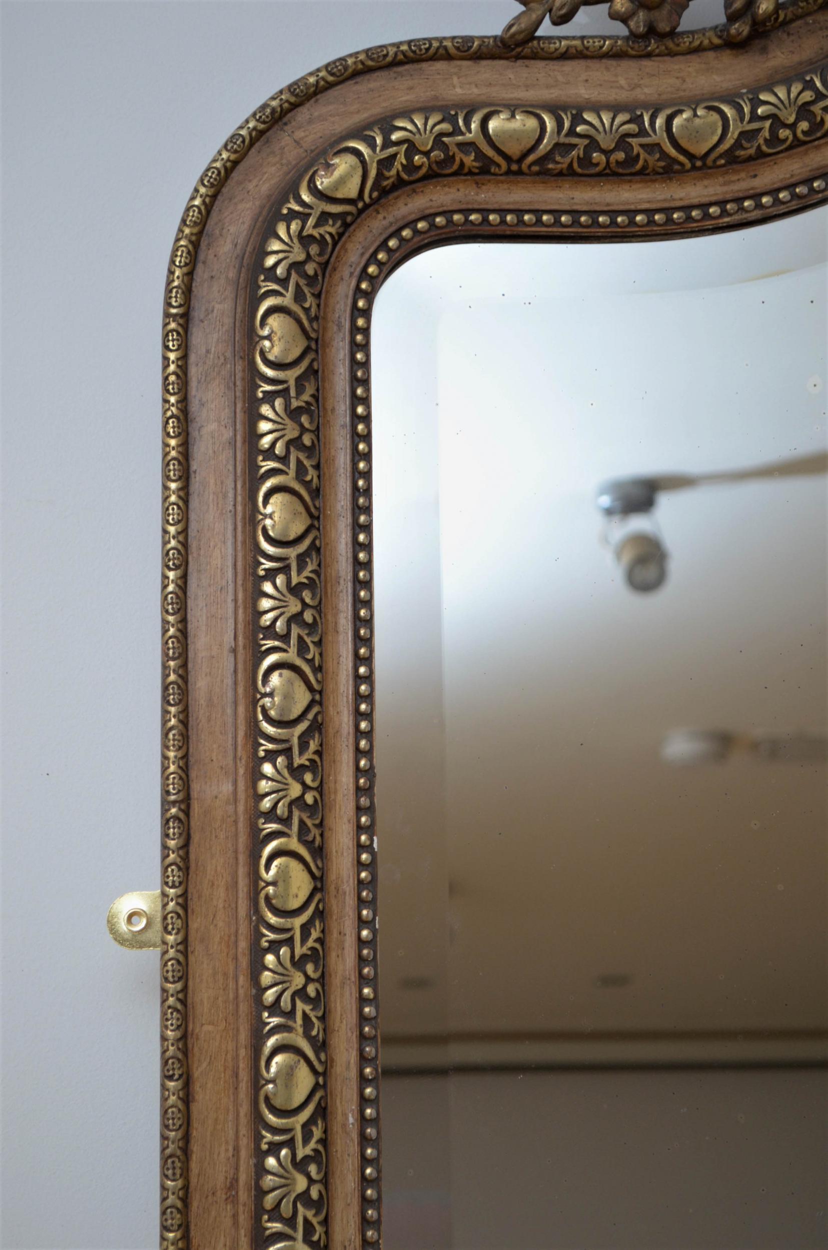 19th Century French Gilded Wall Mirror or a Leaner 2
