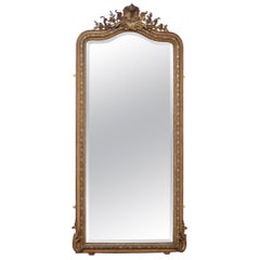 19th Century French Gilded Wall Mirror or a Leaner