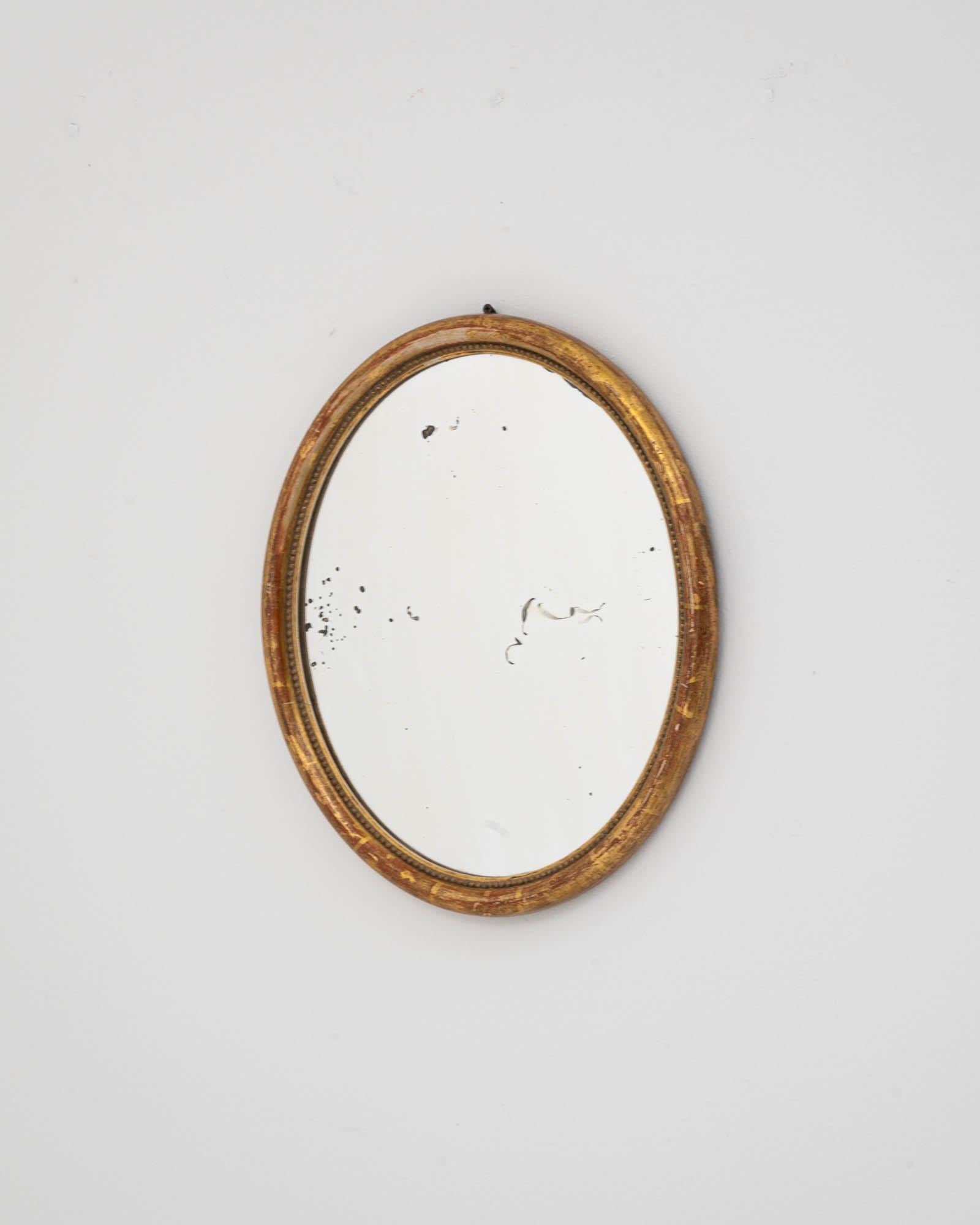 19th Century French Gilded Wood Mirror In Good Condition For Sale In High Point, NC