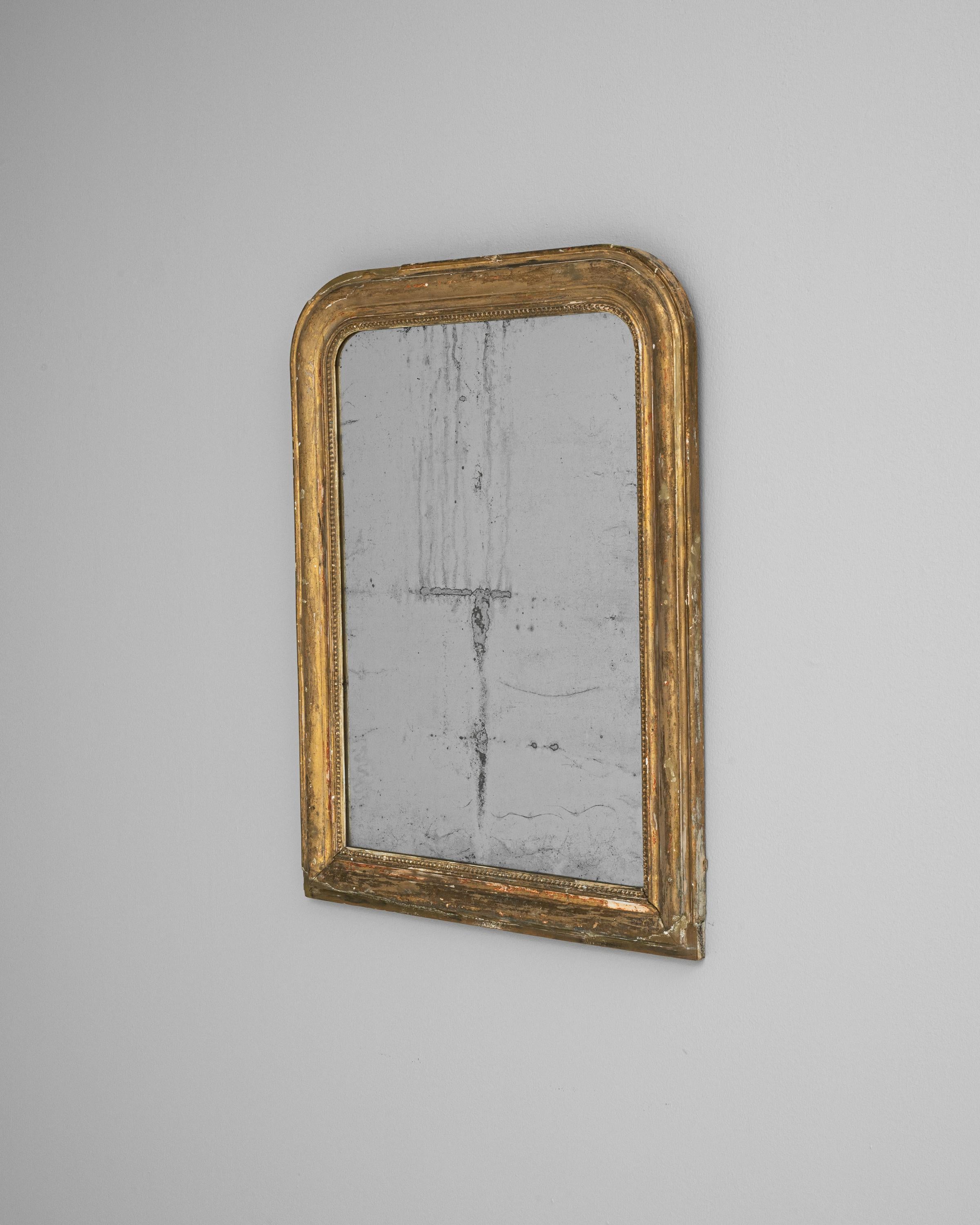 19th Century French Gilded Wood Mirror In Good Condition In High Point, NC