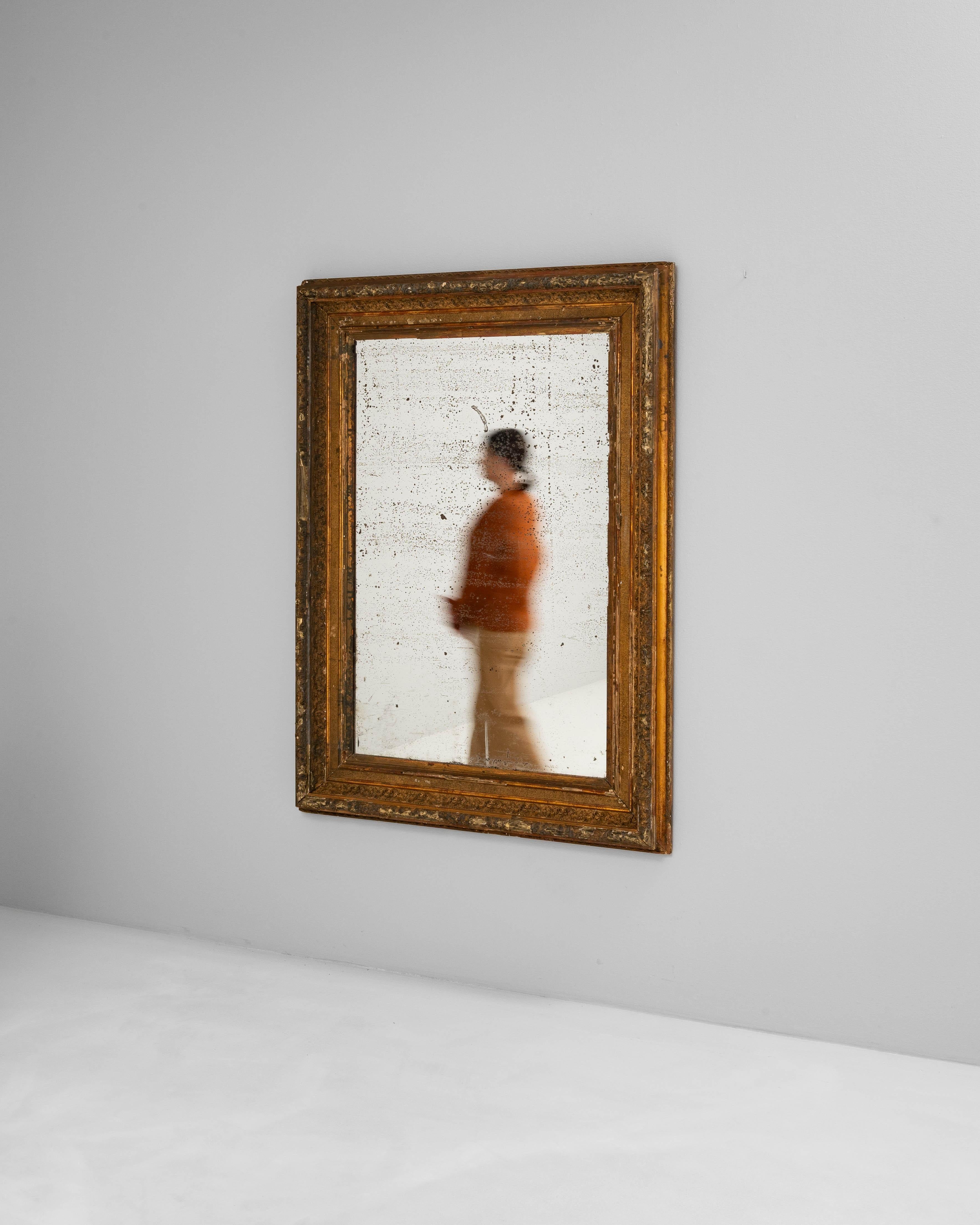 XIXe siècle Miroir français du 19ème siècle en bois doré en vente