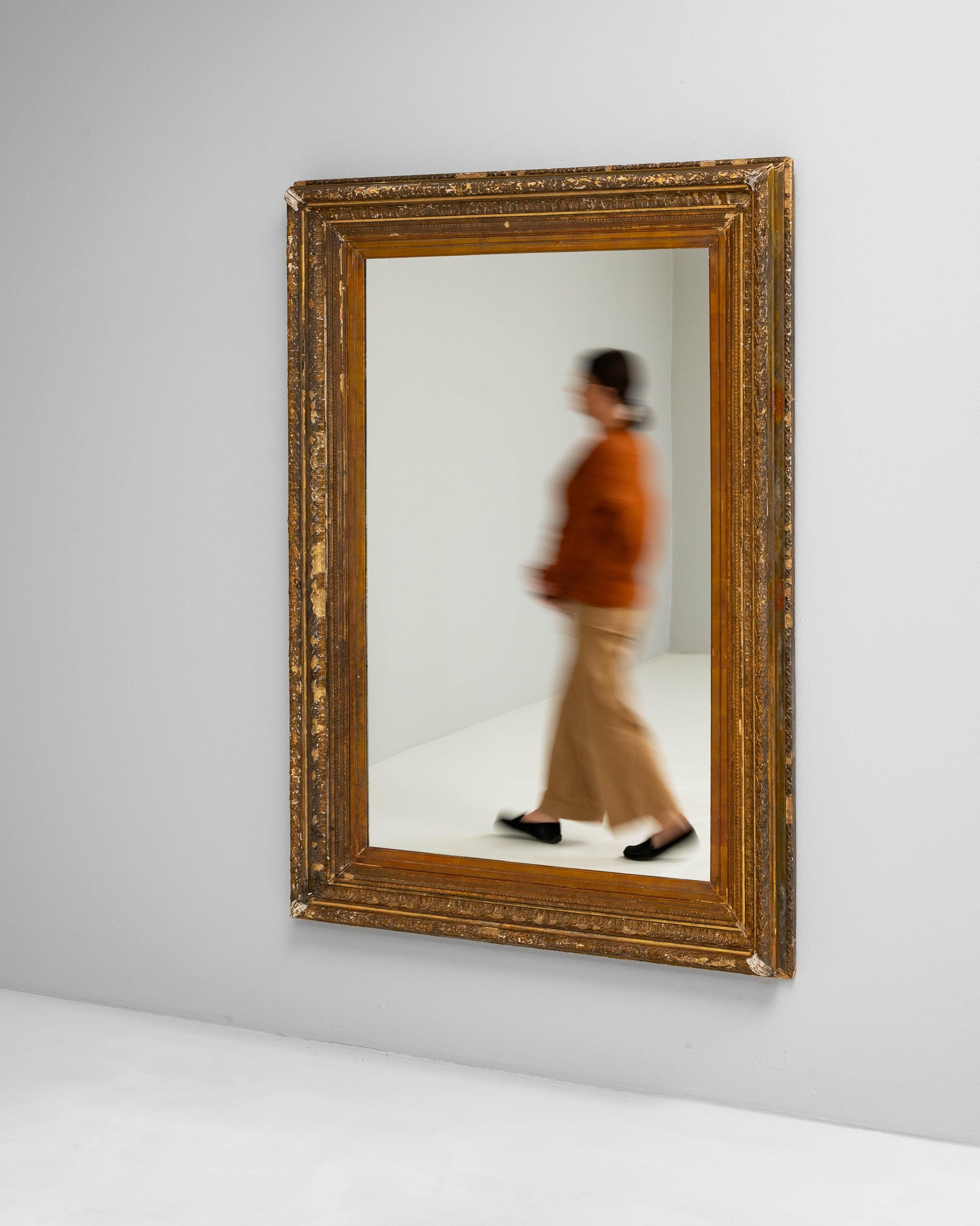 XIXe siècle Miroir français du 19ème siècle en bois doré en vente
