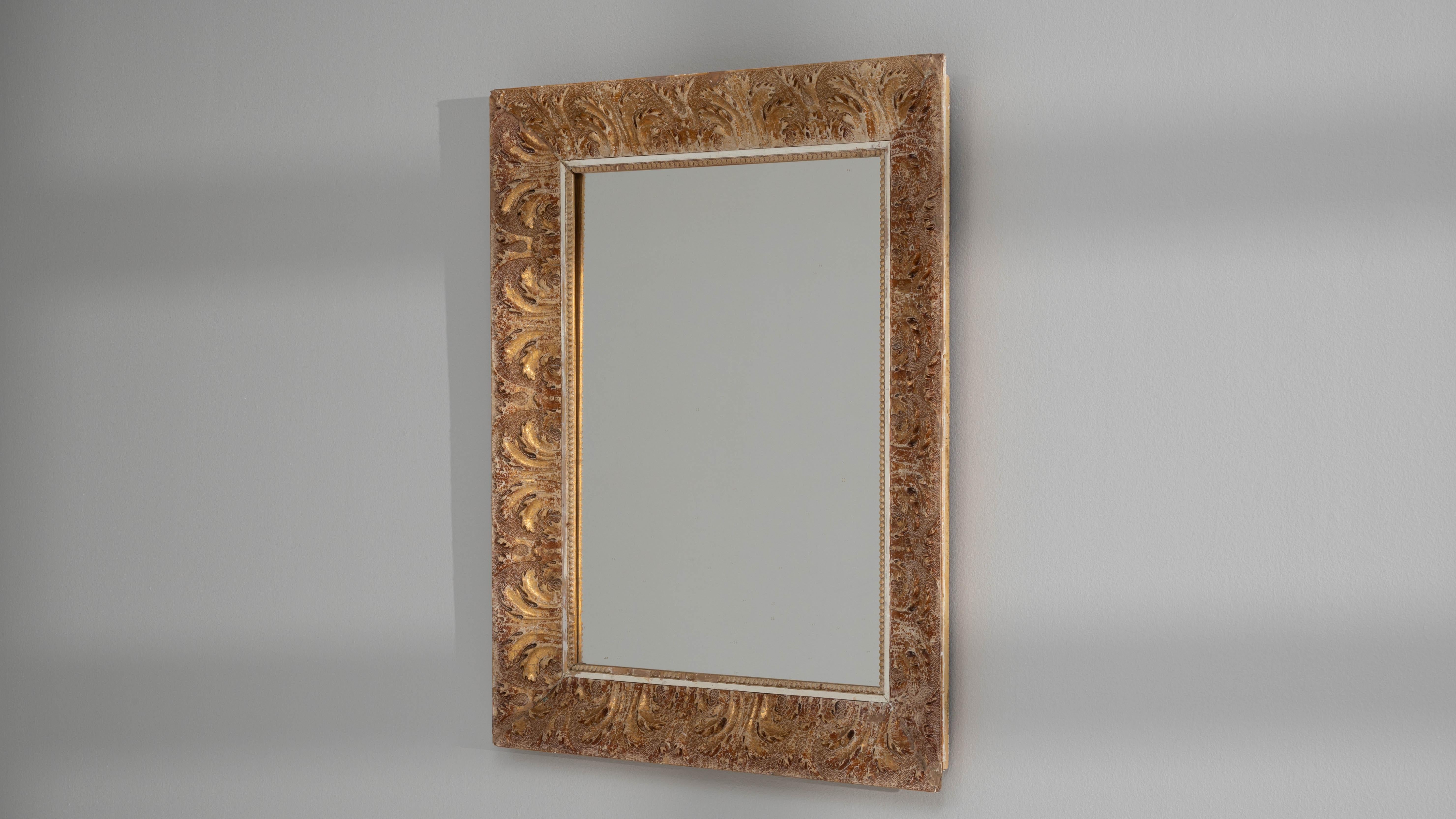Specchio in legno dorato francese del XIX secolo in vendita 1