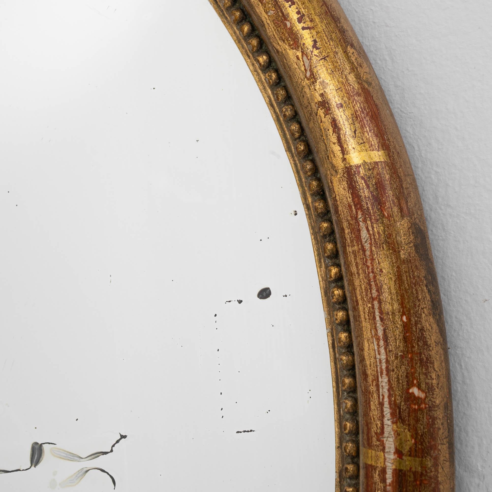Miroir français du 19ème siècle en bois doré en vente 2