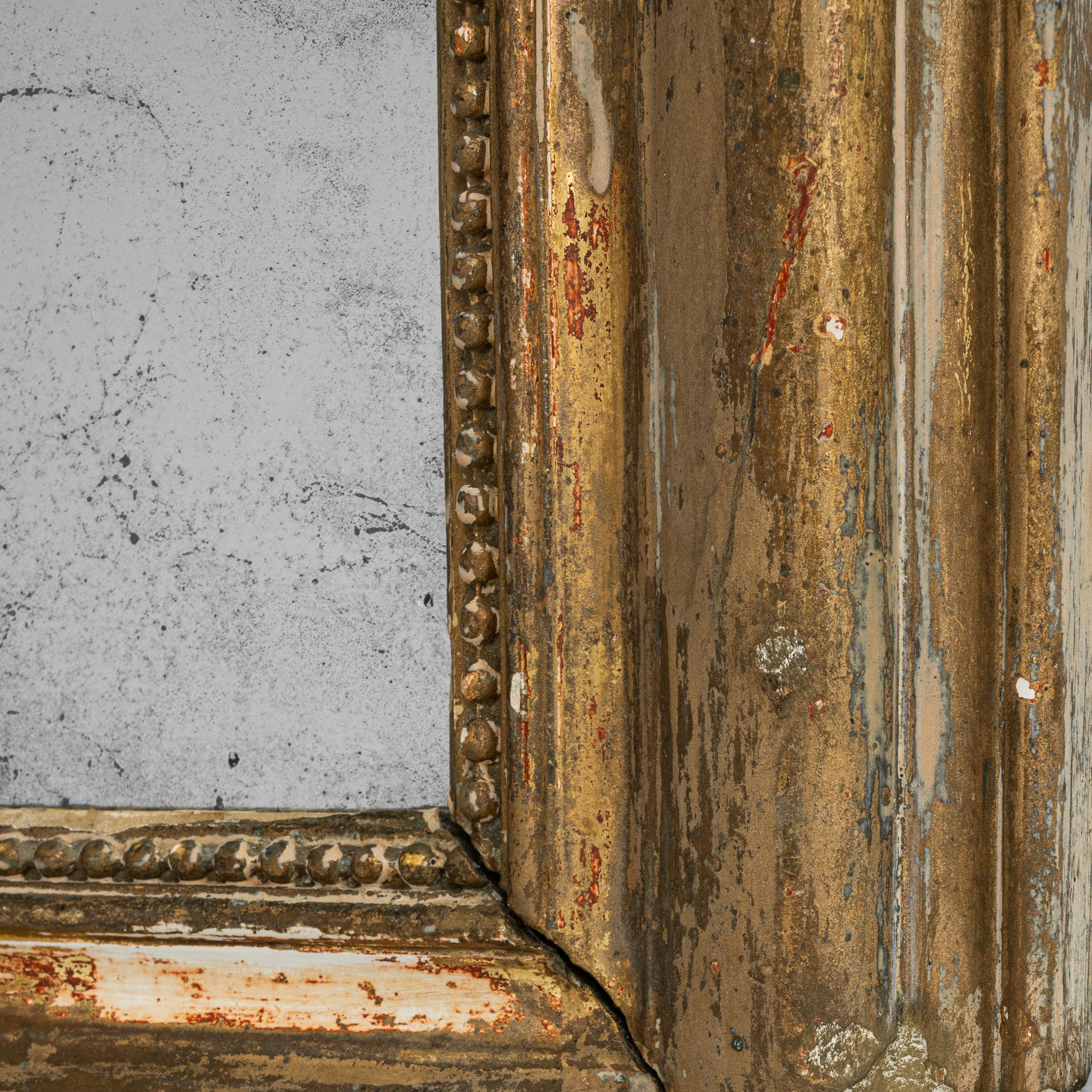 19. Jahrhundert Französisch vergoldet Wood Mirror im Angebot 4