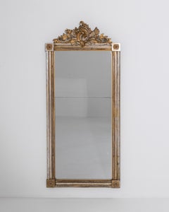 Specchio francese in legno dorato del XIX secolo