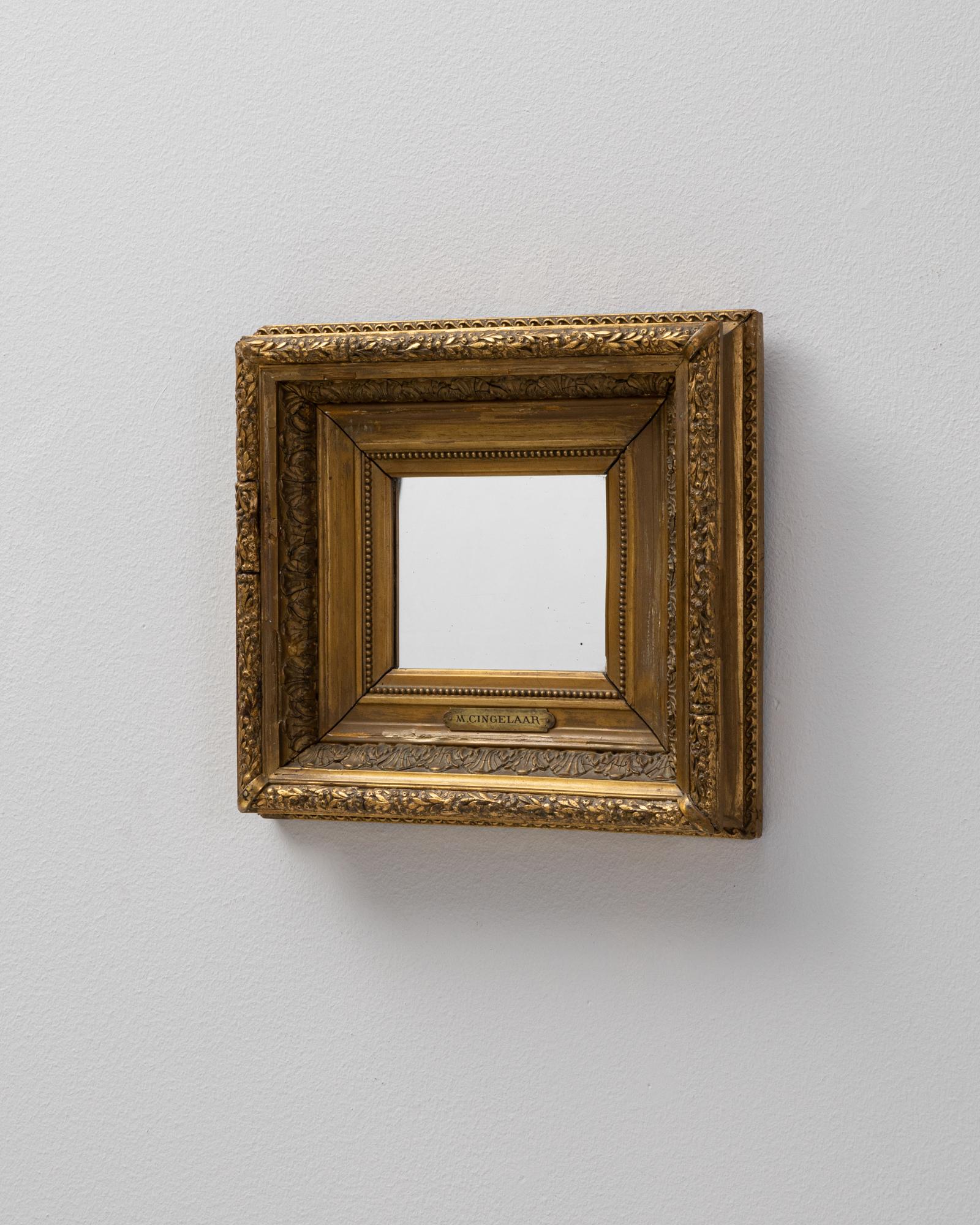 19th Century French Gilded Wooden Mirror siglo XIX en venta