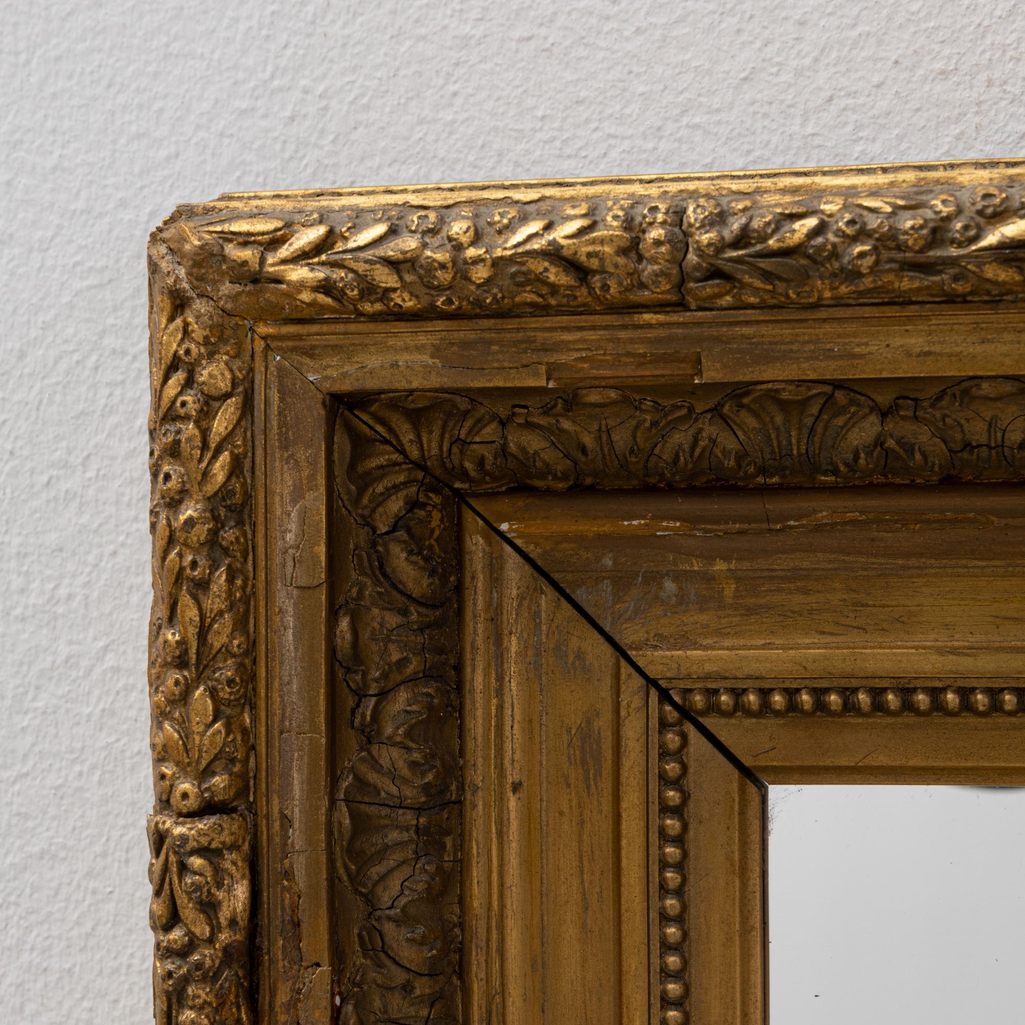 19th Century French Gilded Wooden Mirror en venta 1