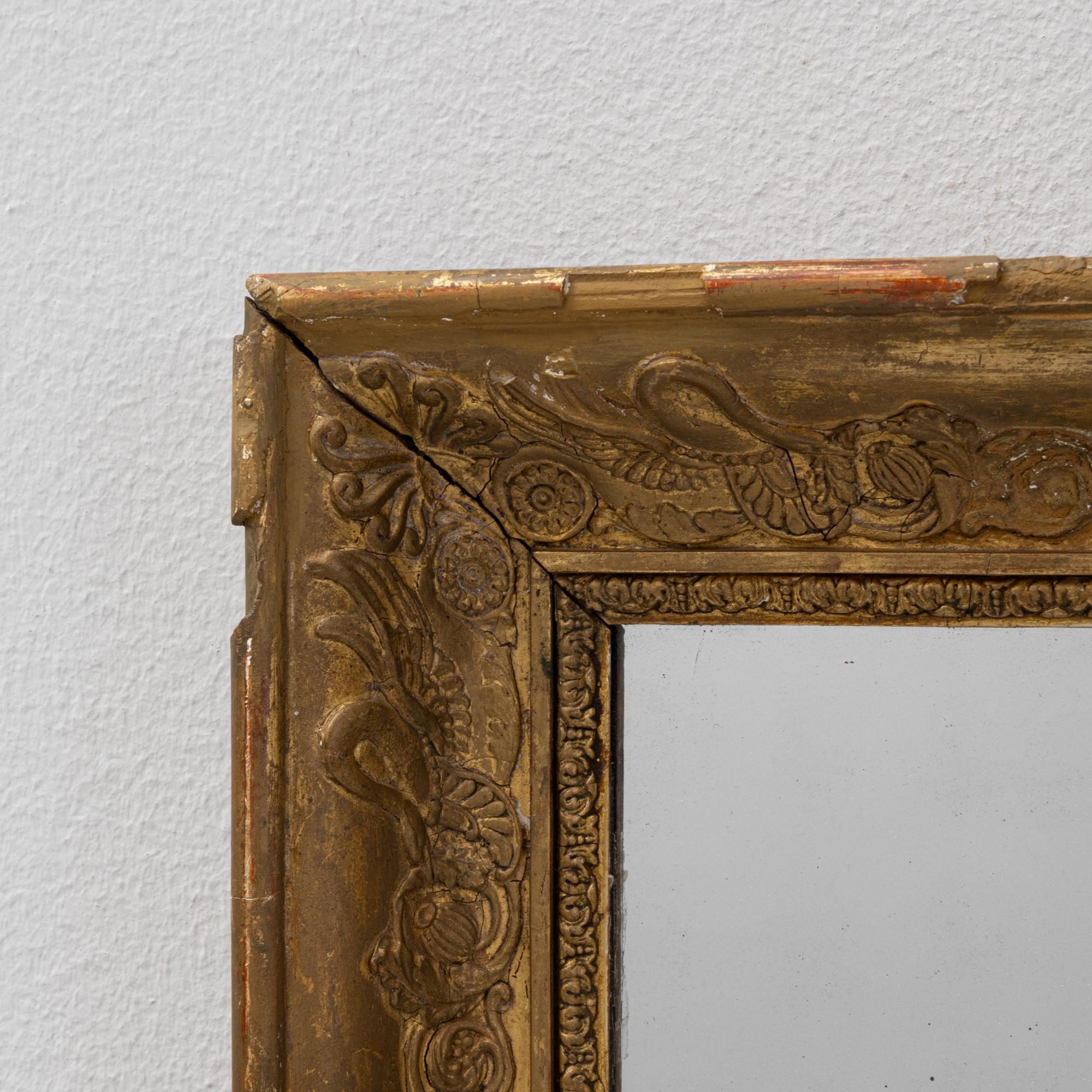19th Century French Gilded Wooden Mirror en venta 1