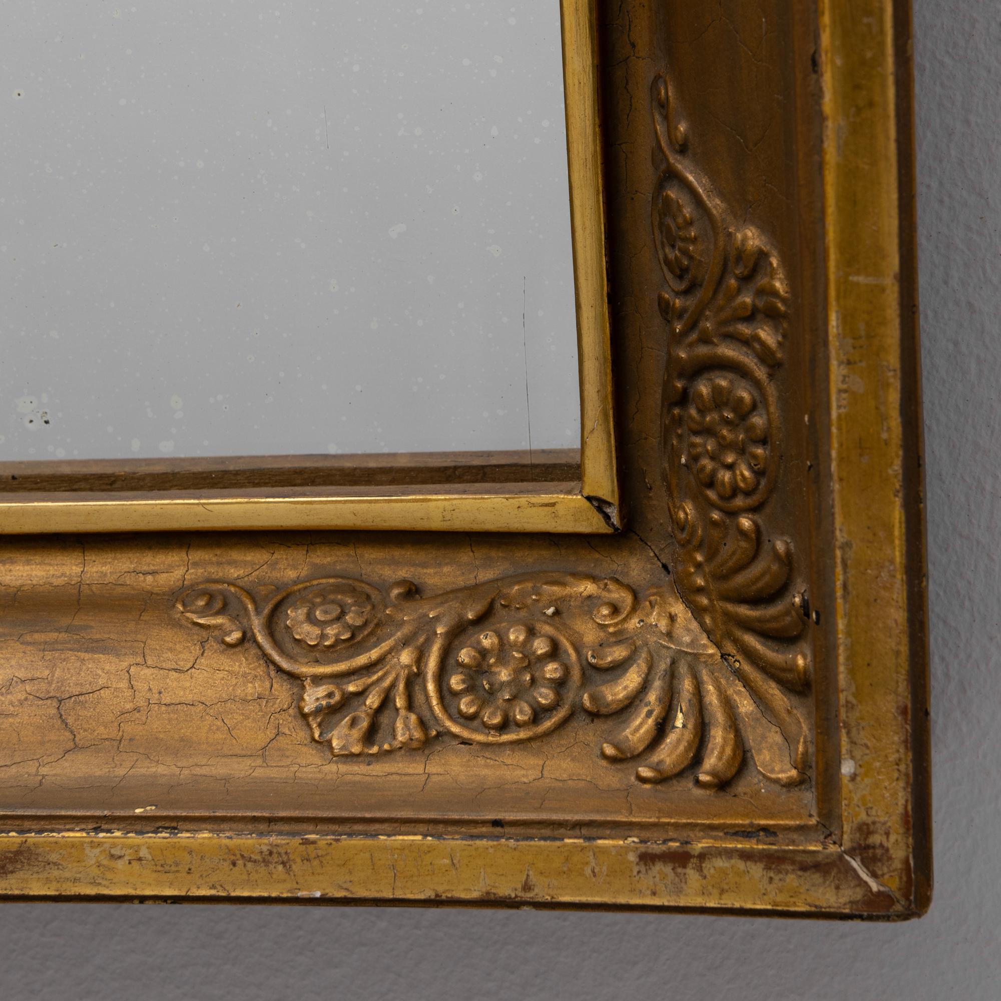 19th Century French Gilded Wooden Mirror en venta 2