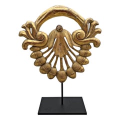 19th Century French Gilt Acorn Fragment on Custom Mount