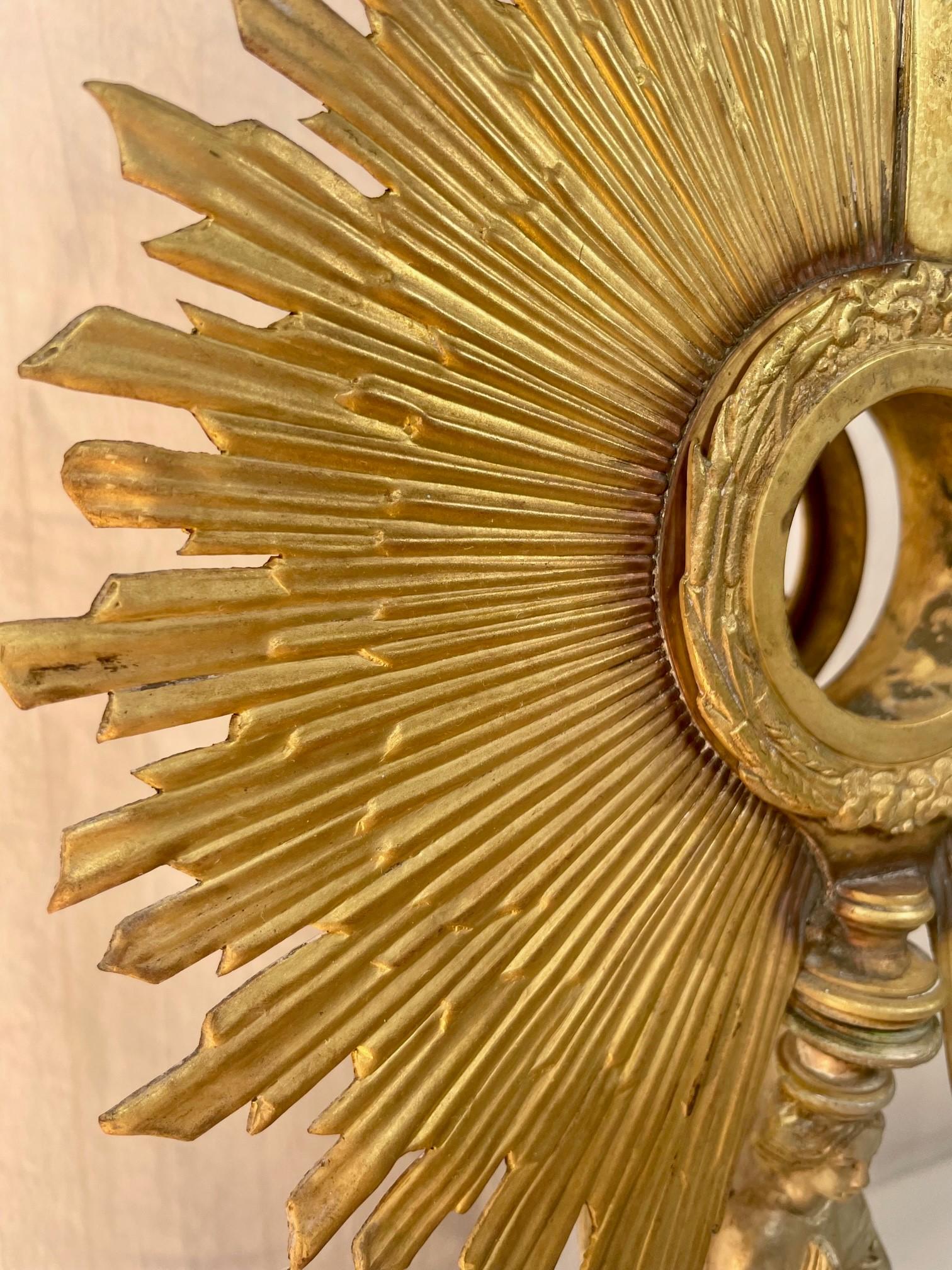 thumbnail image 2 of Antiqued Brass Personal Reliquary – 8 Inch For Catholic Church Or Home Use 2 of 4