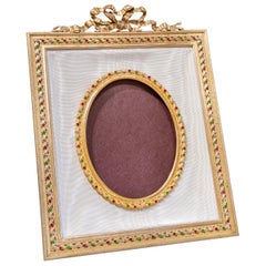 19th Century French Gilt Bronze and Jeweled Frame