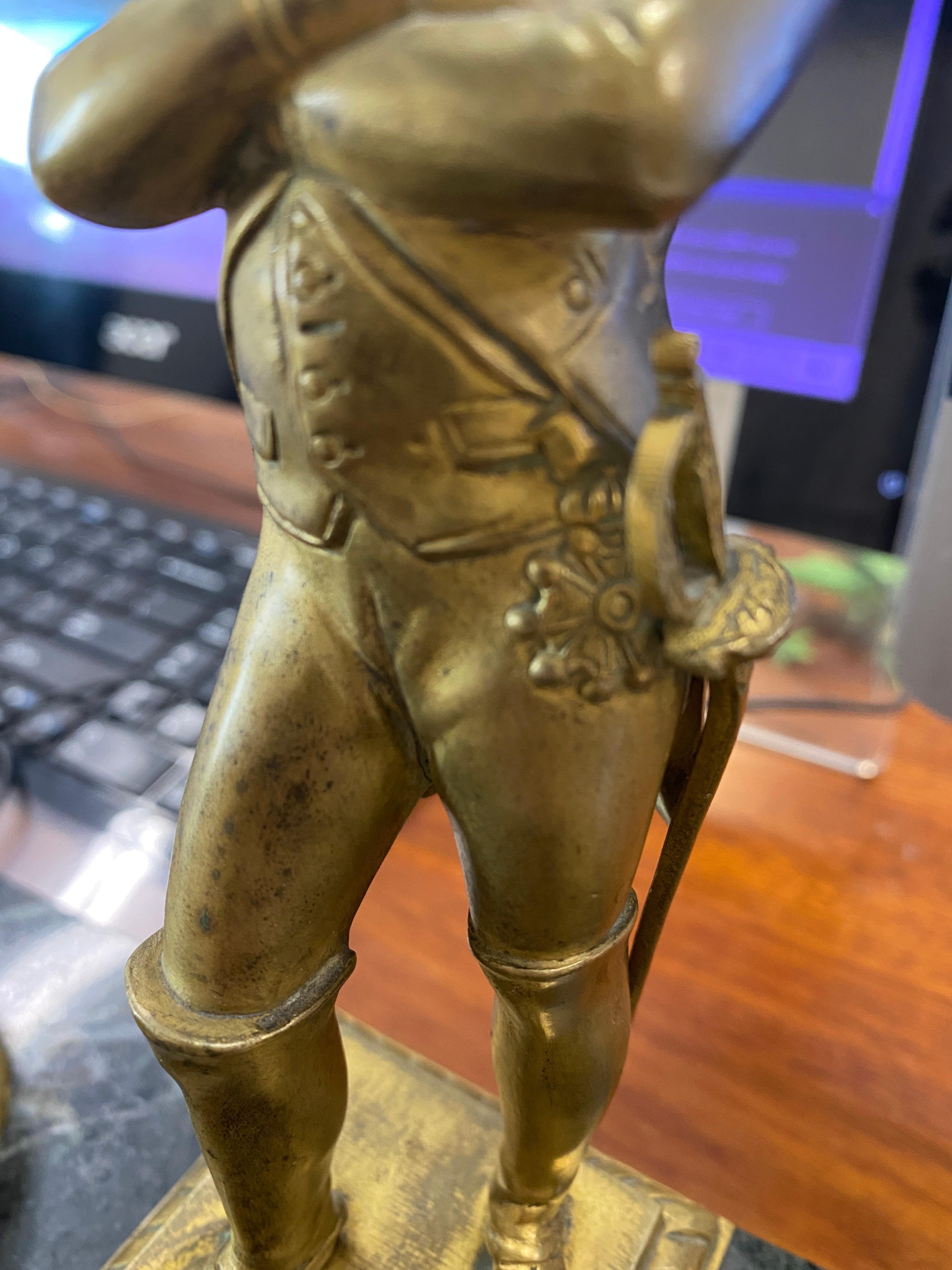 19th Century French Gilt Bronze and Marble Ink Stand In Good Condition For Sale In West Palm Beach, FL