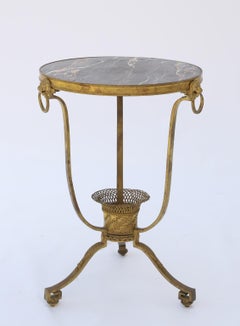 19th Century French Gilt Bronze and Marble Side Table