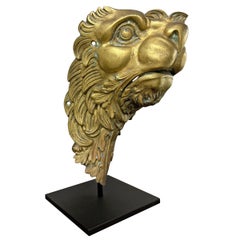 Retorno de bola de mesa de billar francés de bronce dorado del siglo XIX