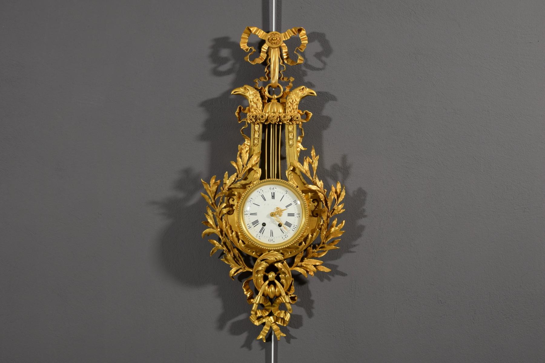 19th century, French Gilt Bronze Cartel Clock 13