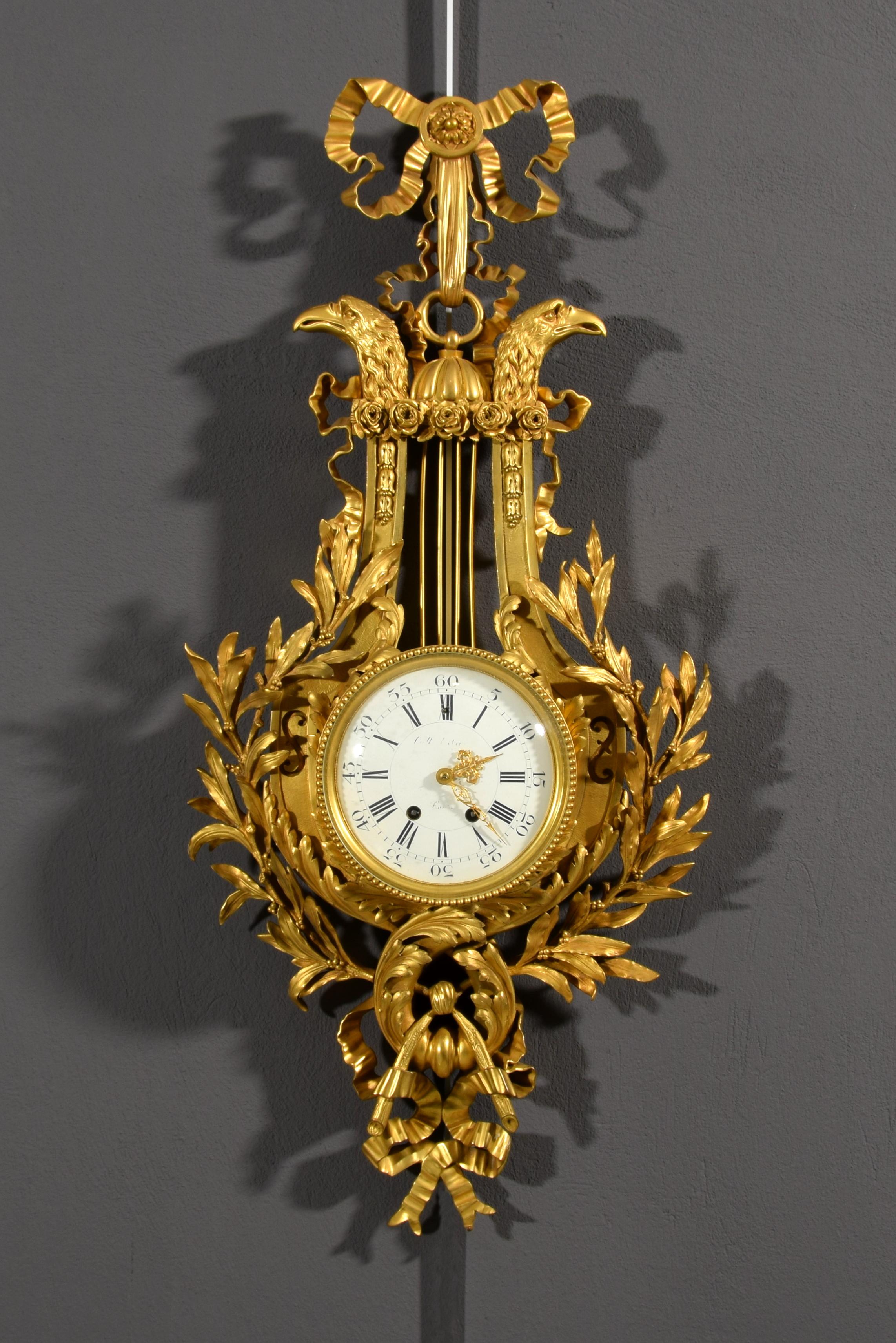 19th century, French Gilt Bronze Cartel Clock 3