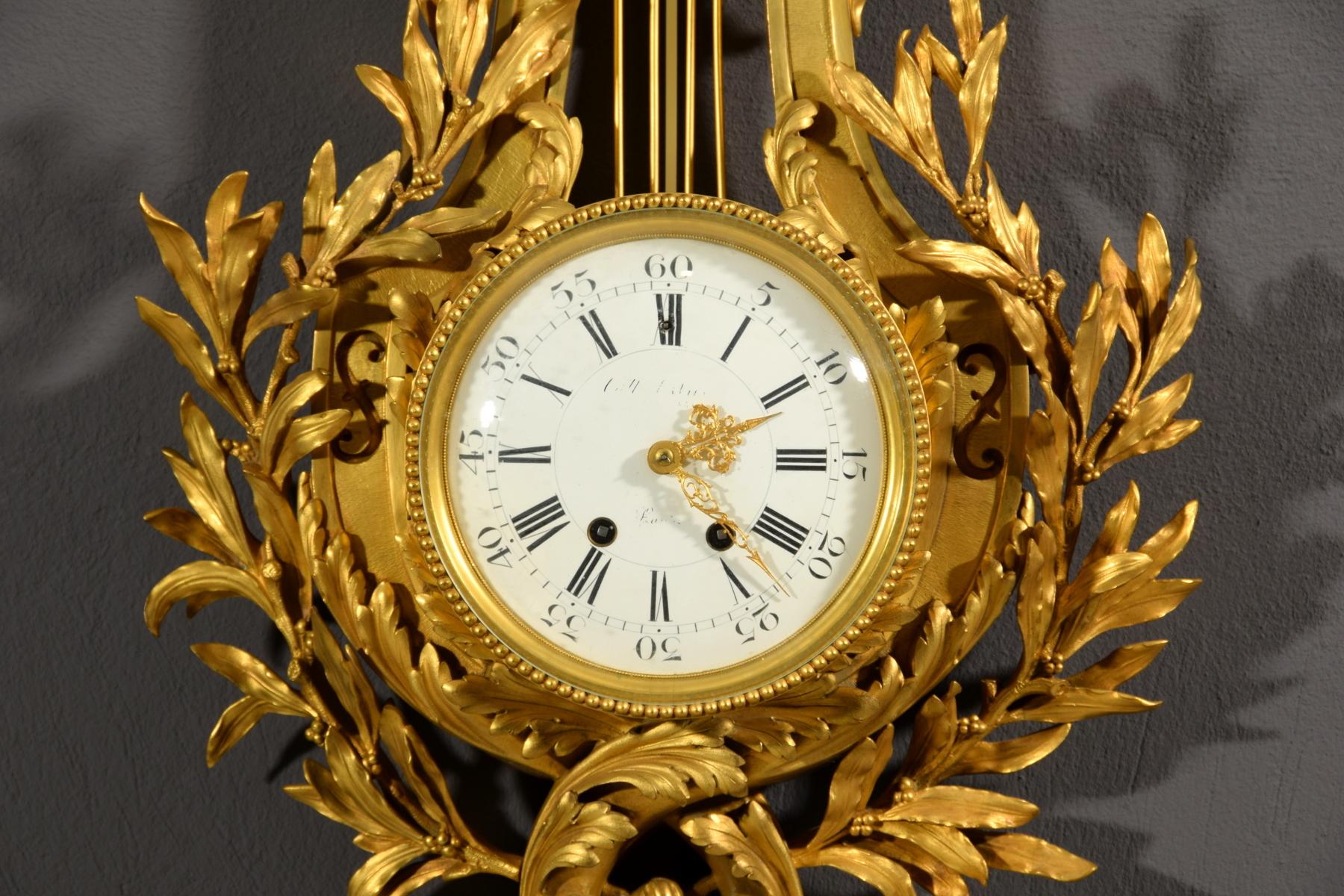 19th century, French Gilt Bronze Cartel Clock 5