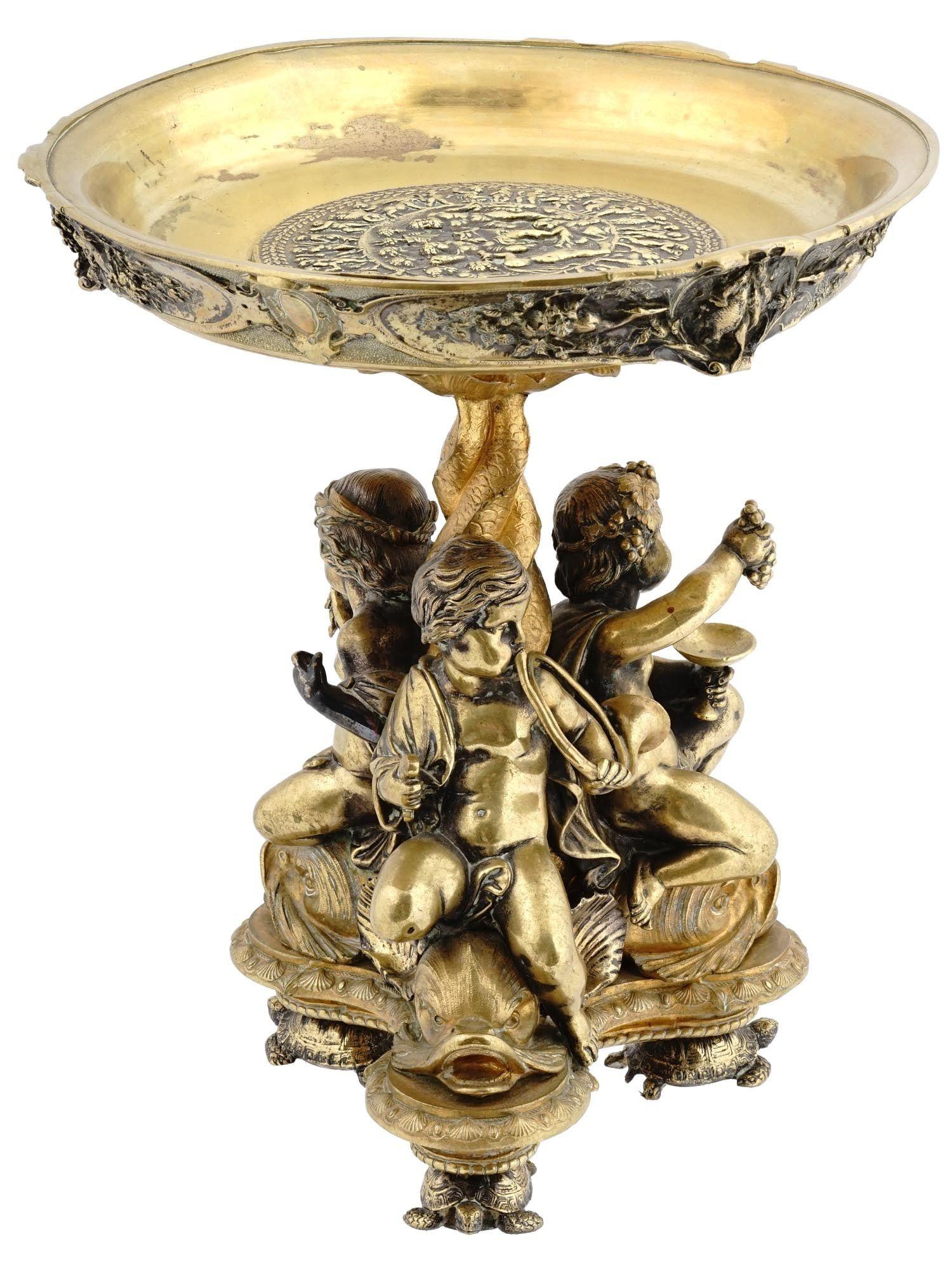 19th Century French Gilt Bronze Centerpiece Bowl in the Baroque Style 5