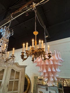 19th Century French Gilt Bronze Chandelier with 12 Lights