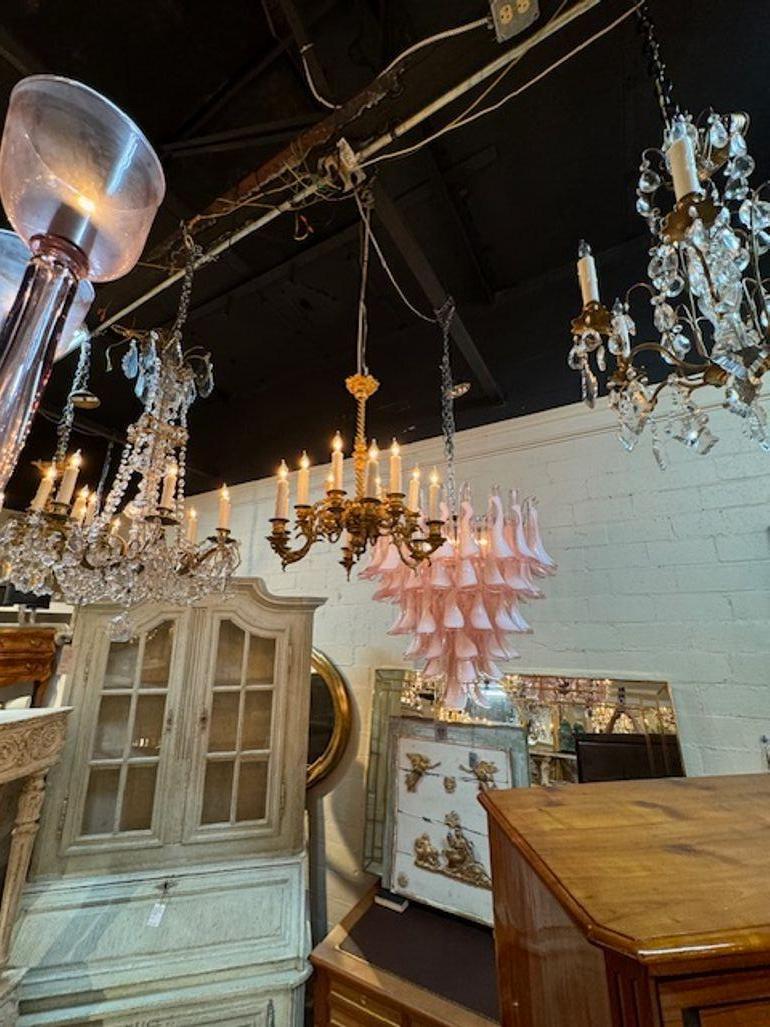 Français Lustre en bronze doré du XIXe siècle à 12 Lights en vente